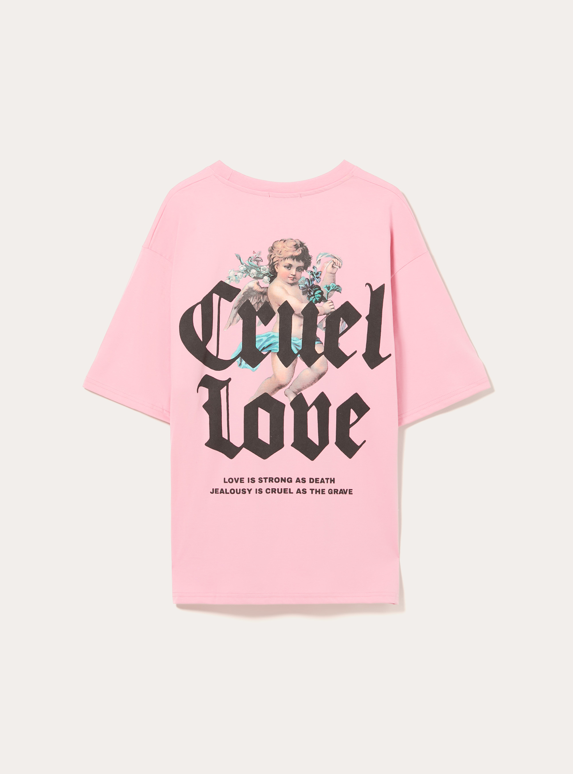 Camiseta boxy fit con estampado, PK2 PINK MEDIUM