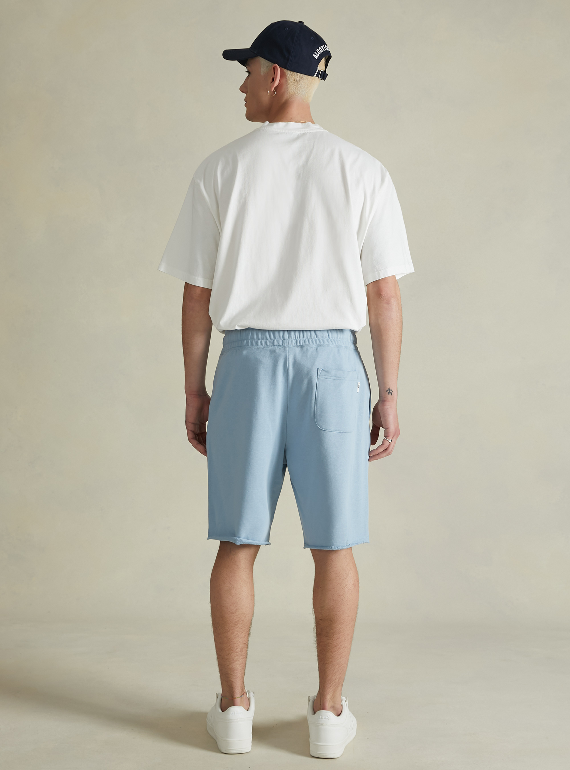 Cotton jogger bermuda shorts, AZ3 AZURE LIGHT