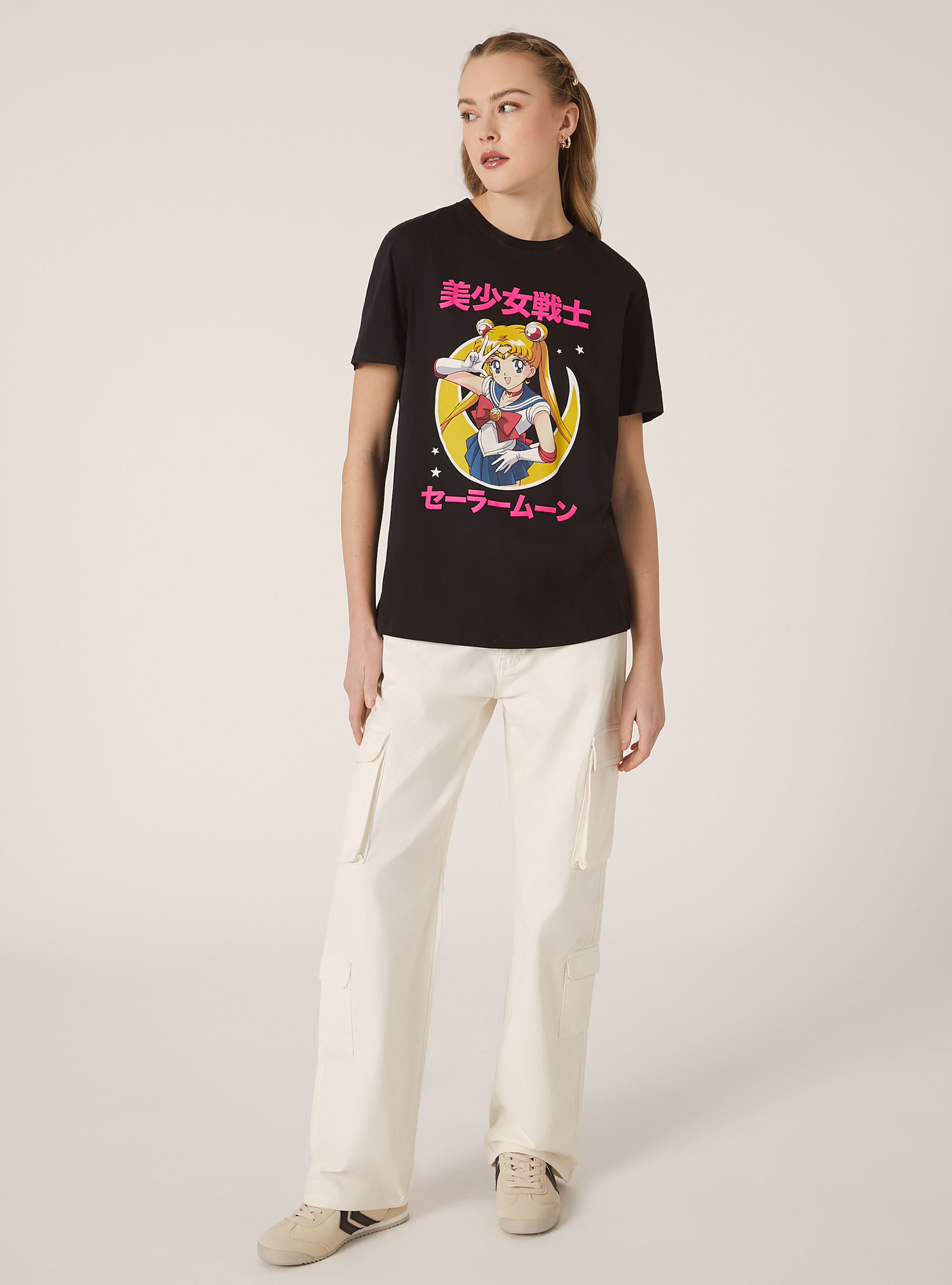 Sailor-Moon-T-Shirt / Alcott, BK1 BLACK