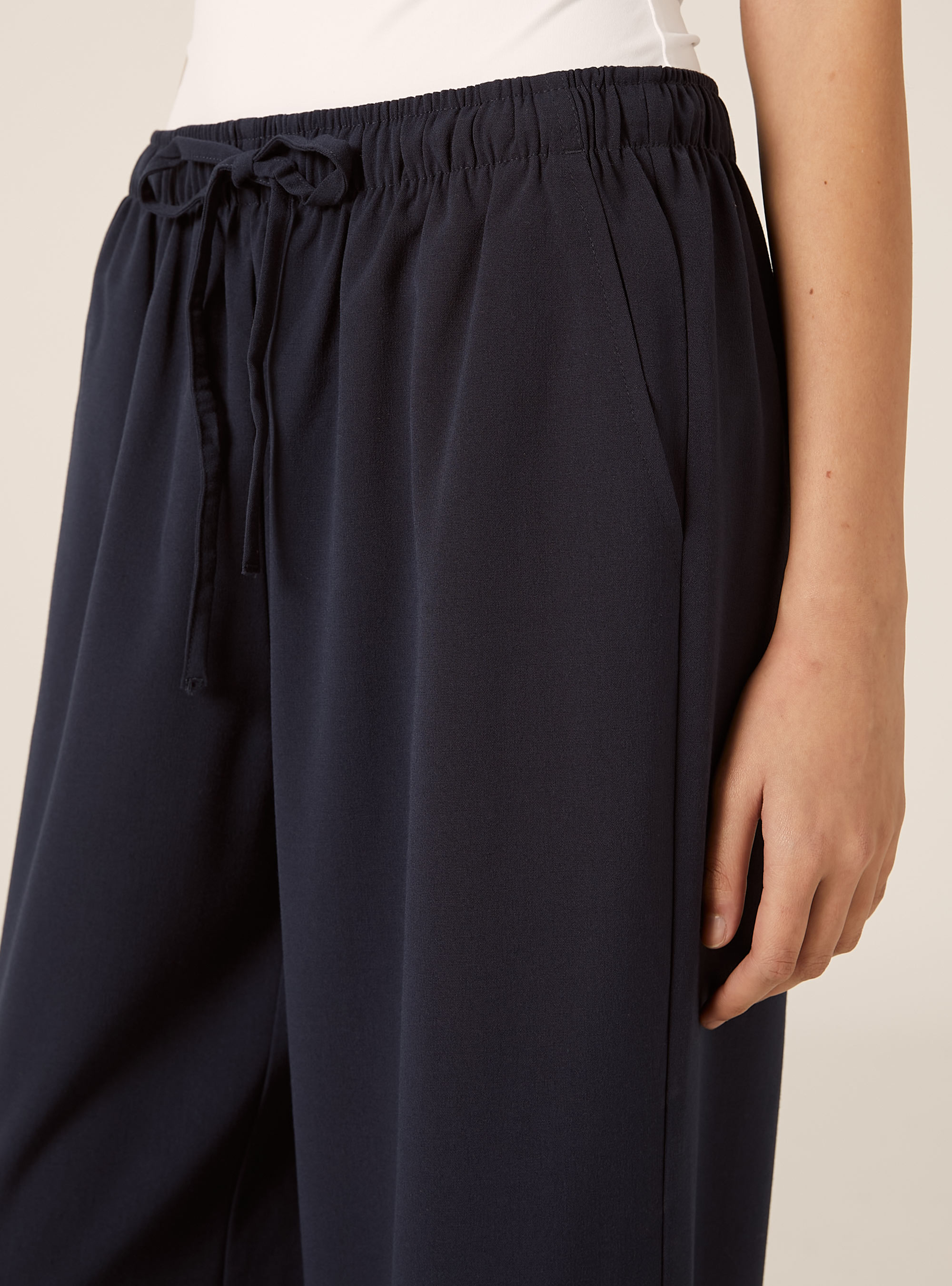 Pantaloni a gamba larga con coulisse, NA2 NAVY MEDIUM