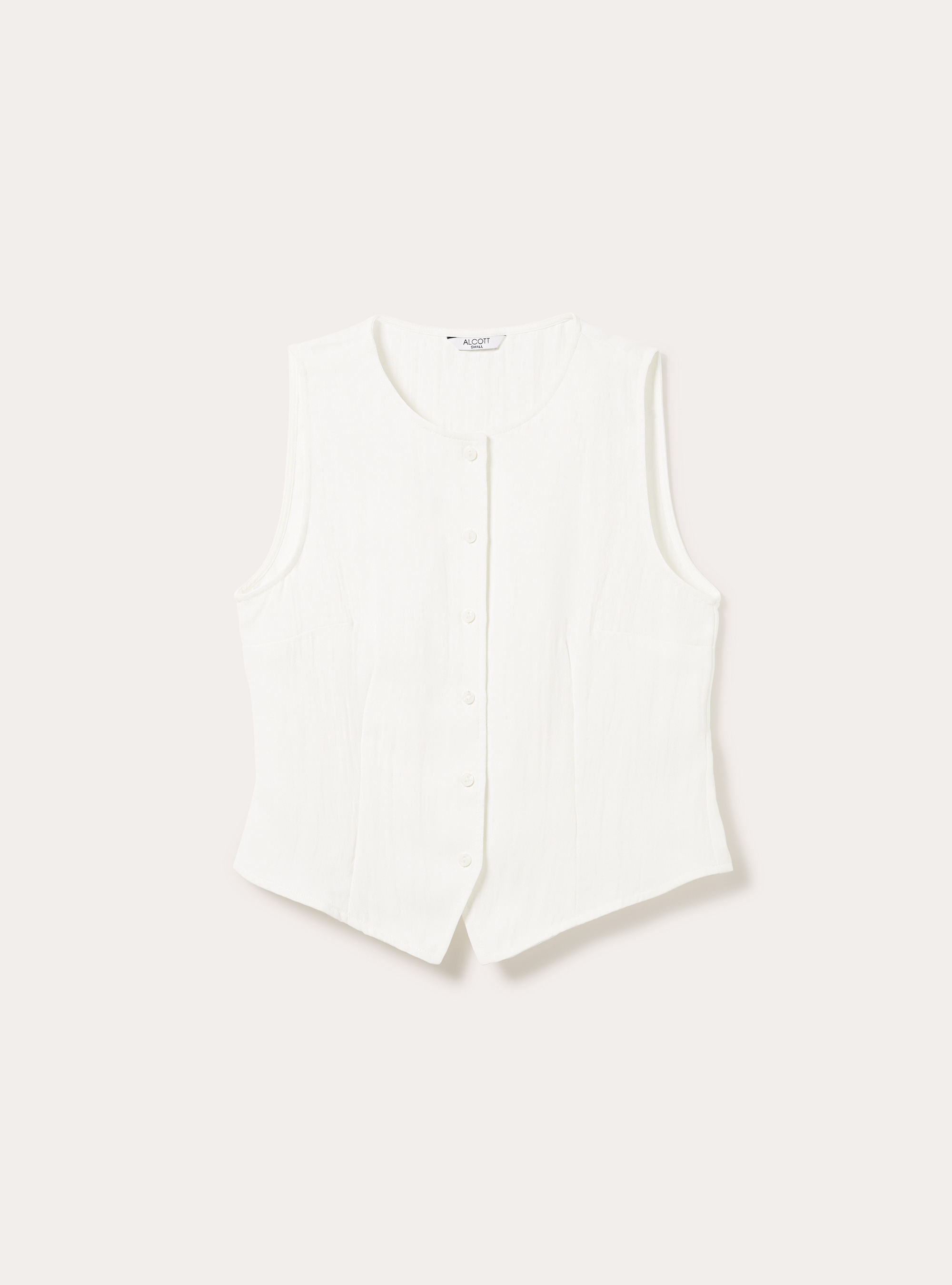 Chaleco de sastrer&iacute;a con textura, WH3 WHITE