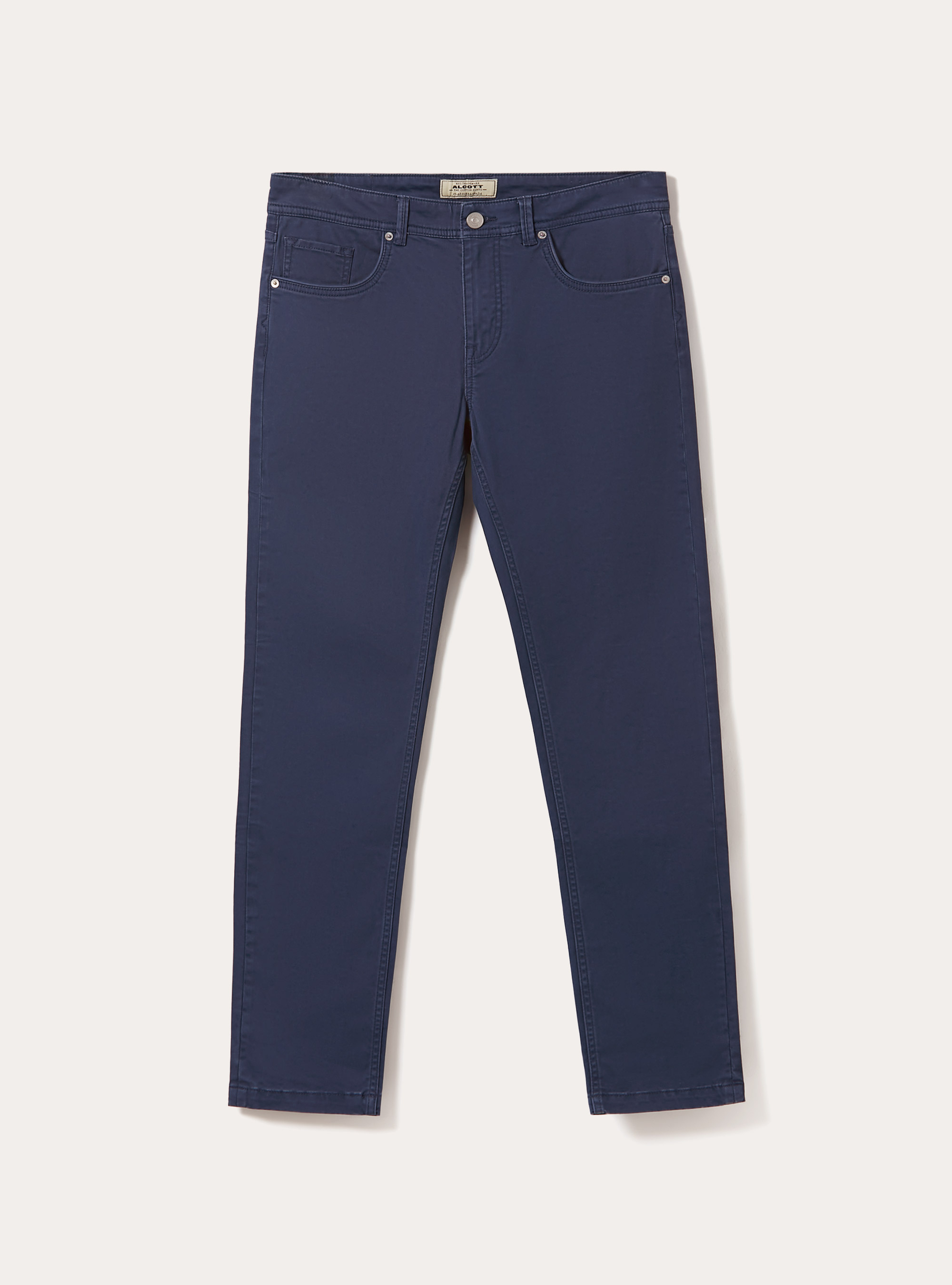 Skinny fit cotton trousers, BL2 BLUE MEDIUM