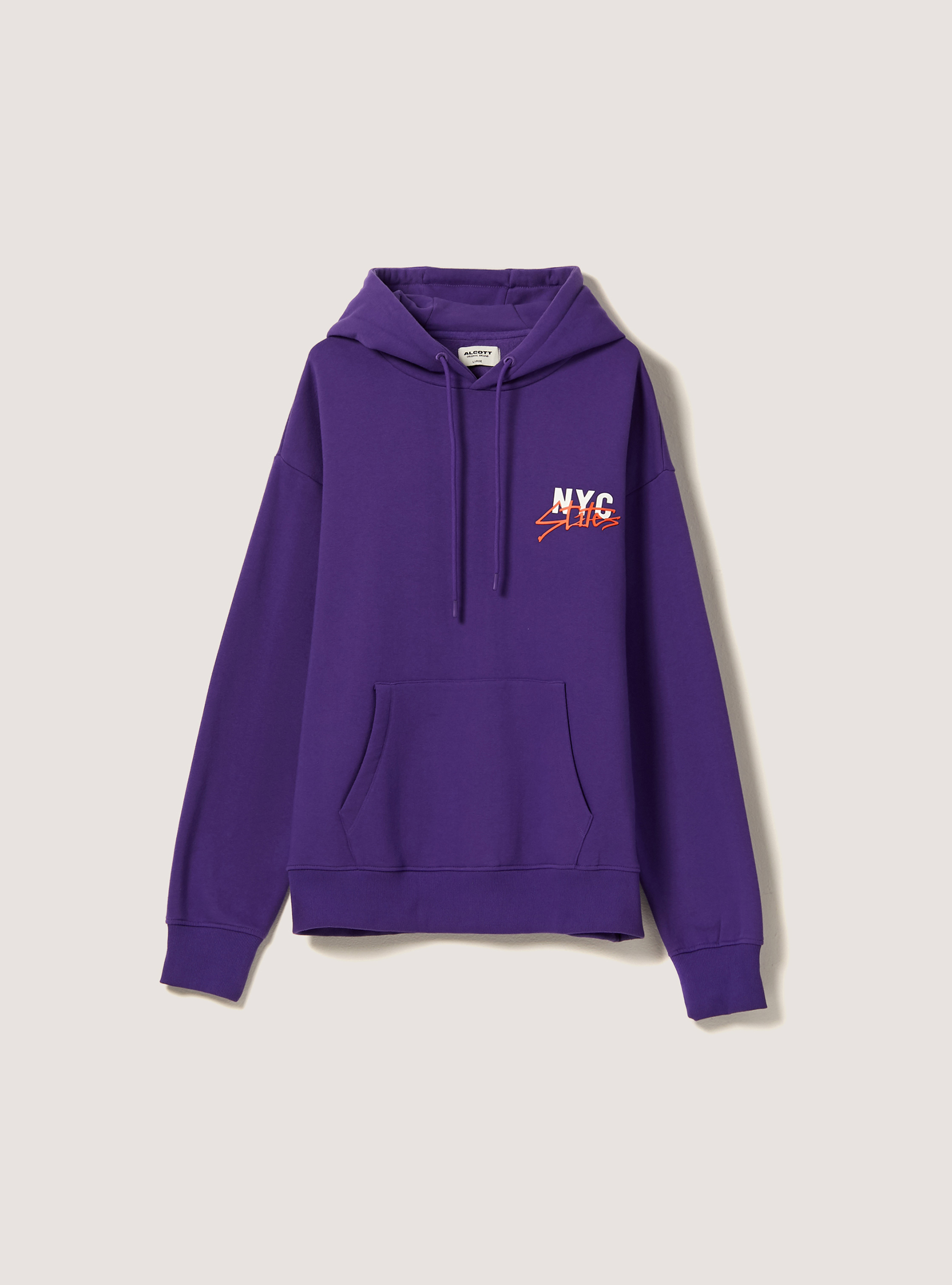 Sweat-shirt avec imprim&eacute; et capuche, VI2 VIOLET MEDIUM