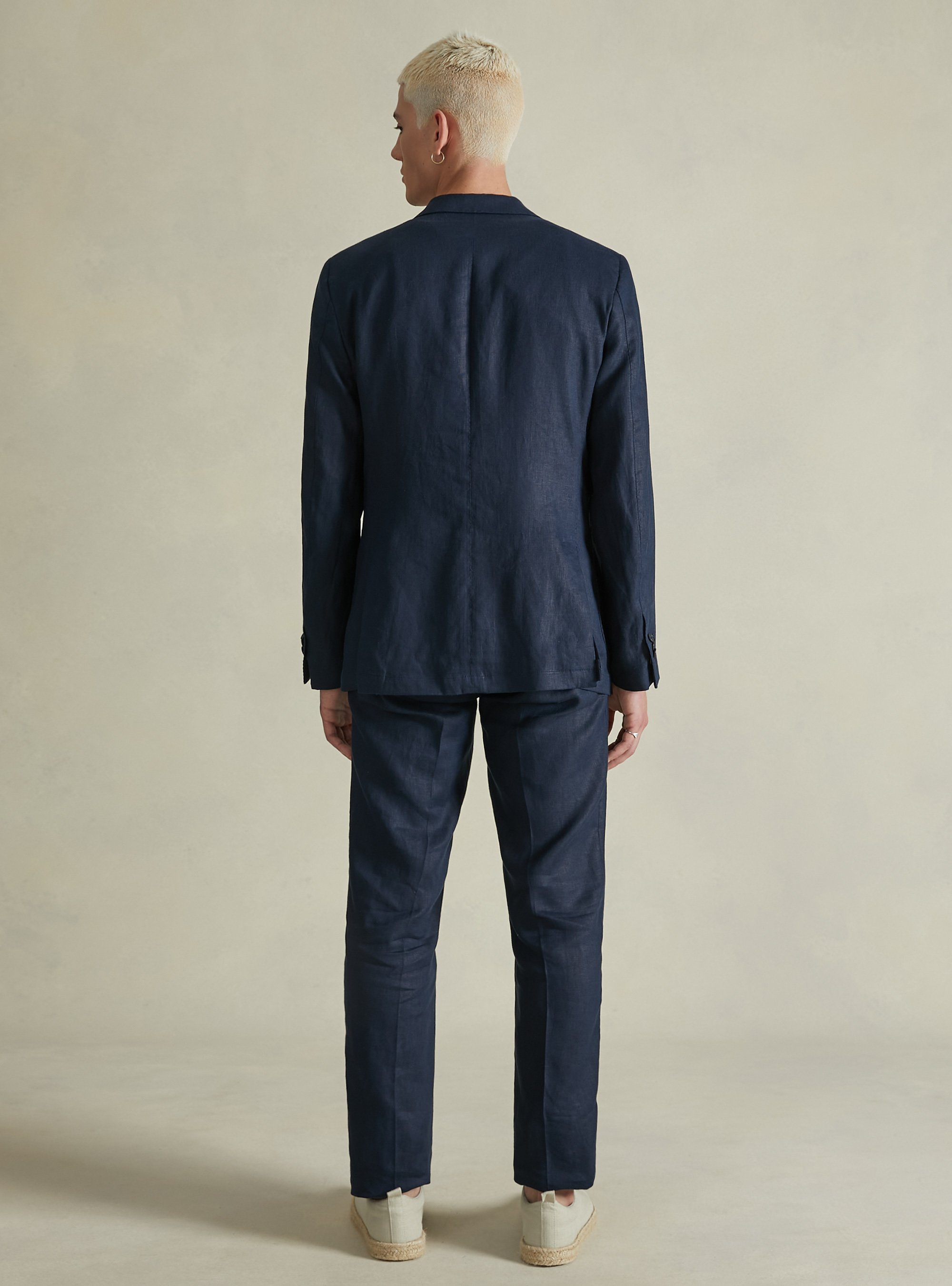 Pure Linen Jacket, NA1 NAVY DARK