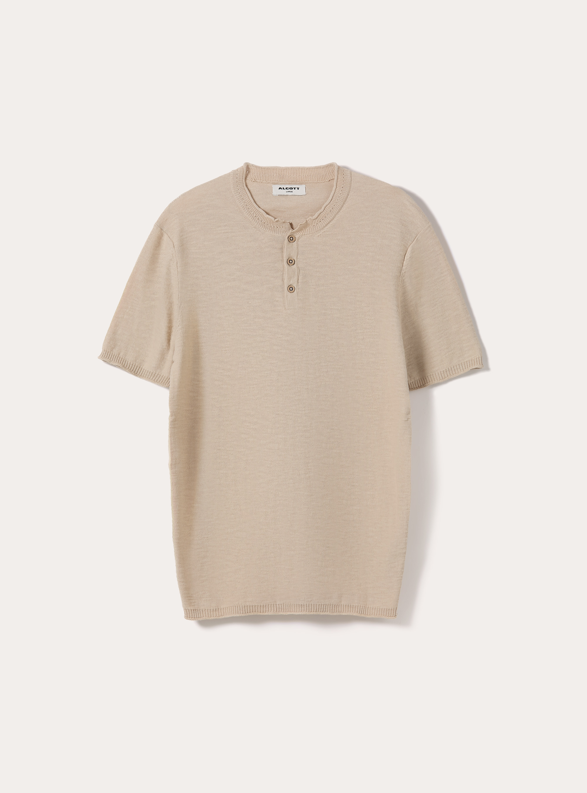 Pullover leggero con collo serafino, BEIGE MEDIO