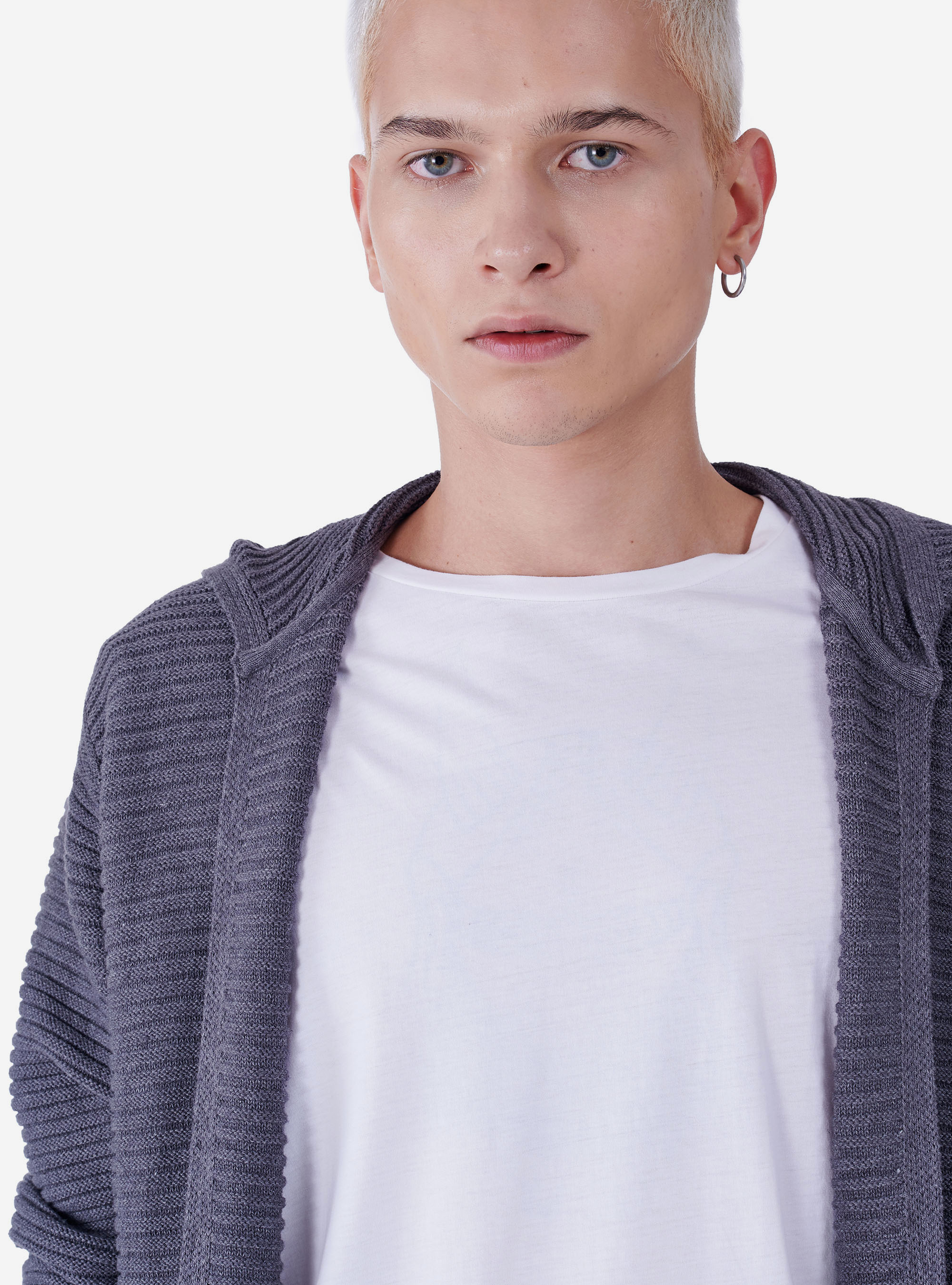 OPEN PULLOVER, DARK GREY MELANGE