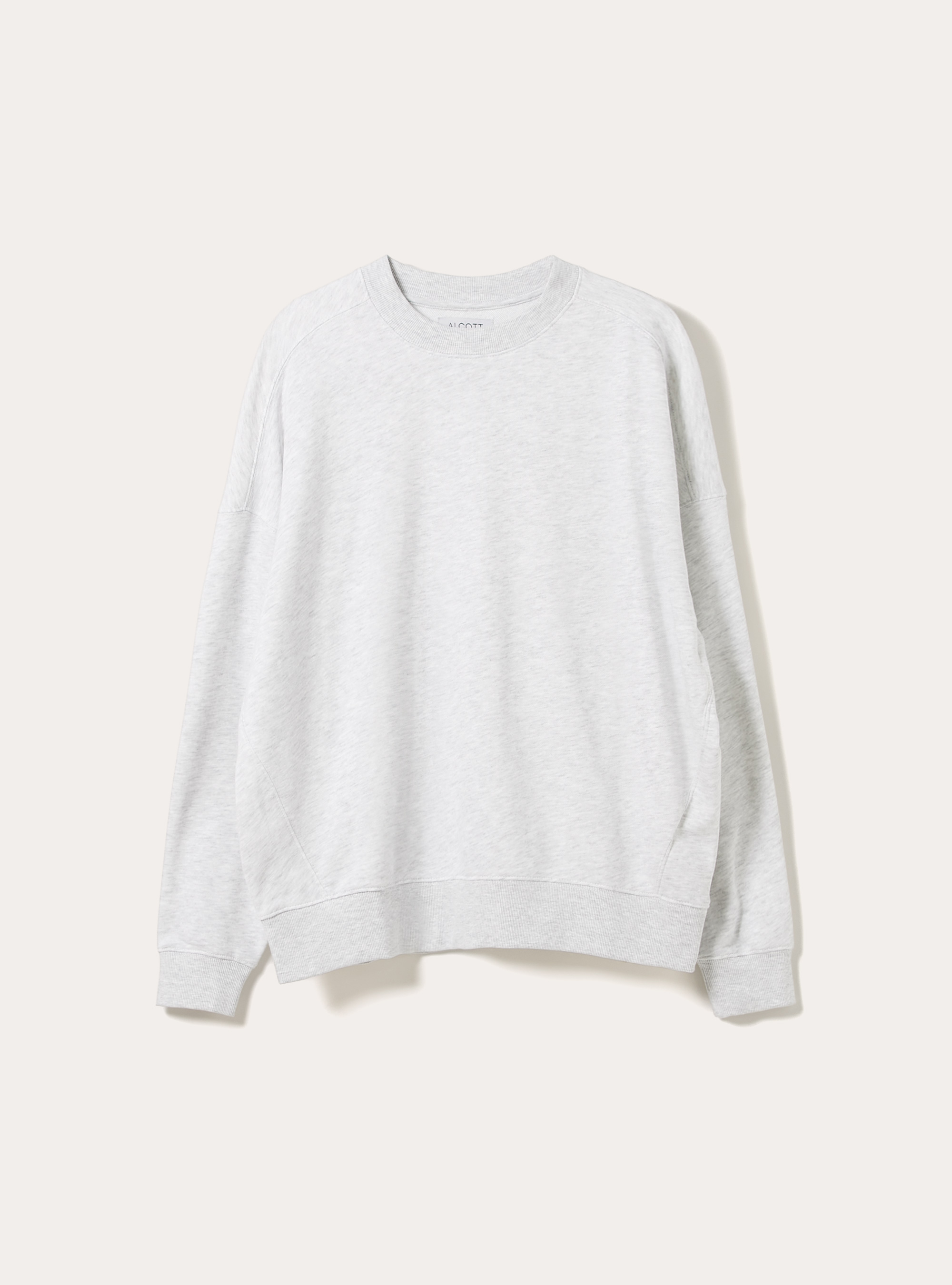 Sweat-shirt basique en coton, MGY3 GREY MEL LIGHT