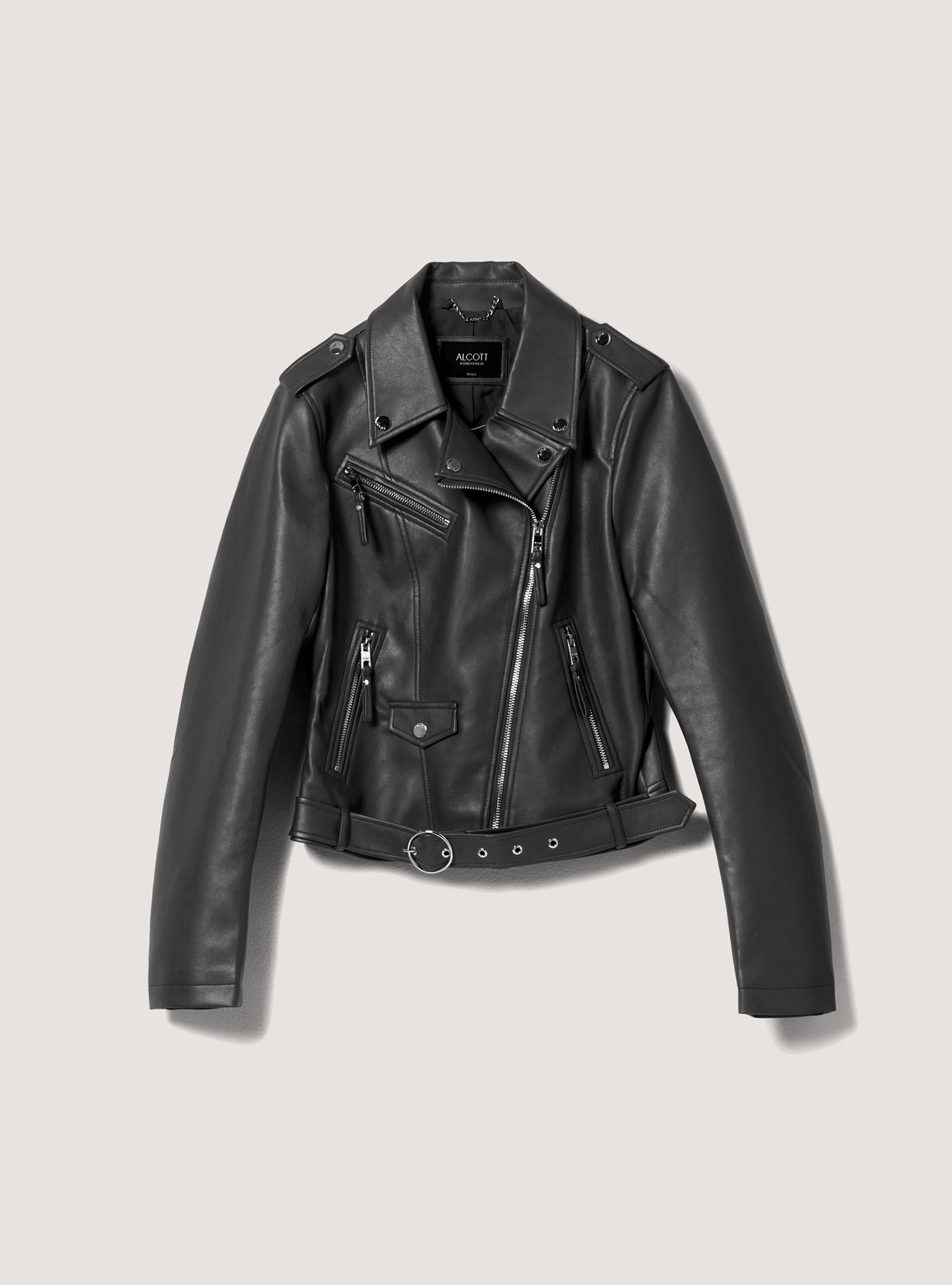 Eco leather jacket, BLACK