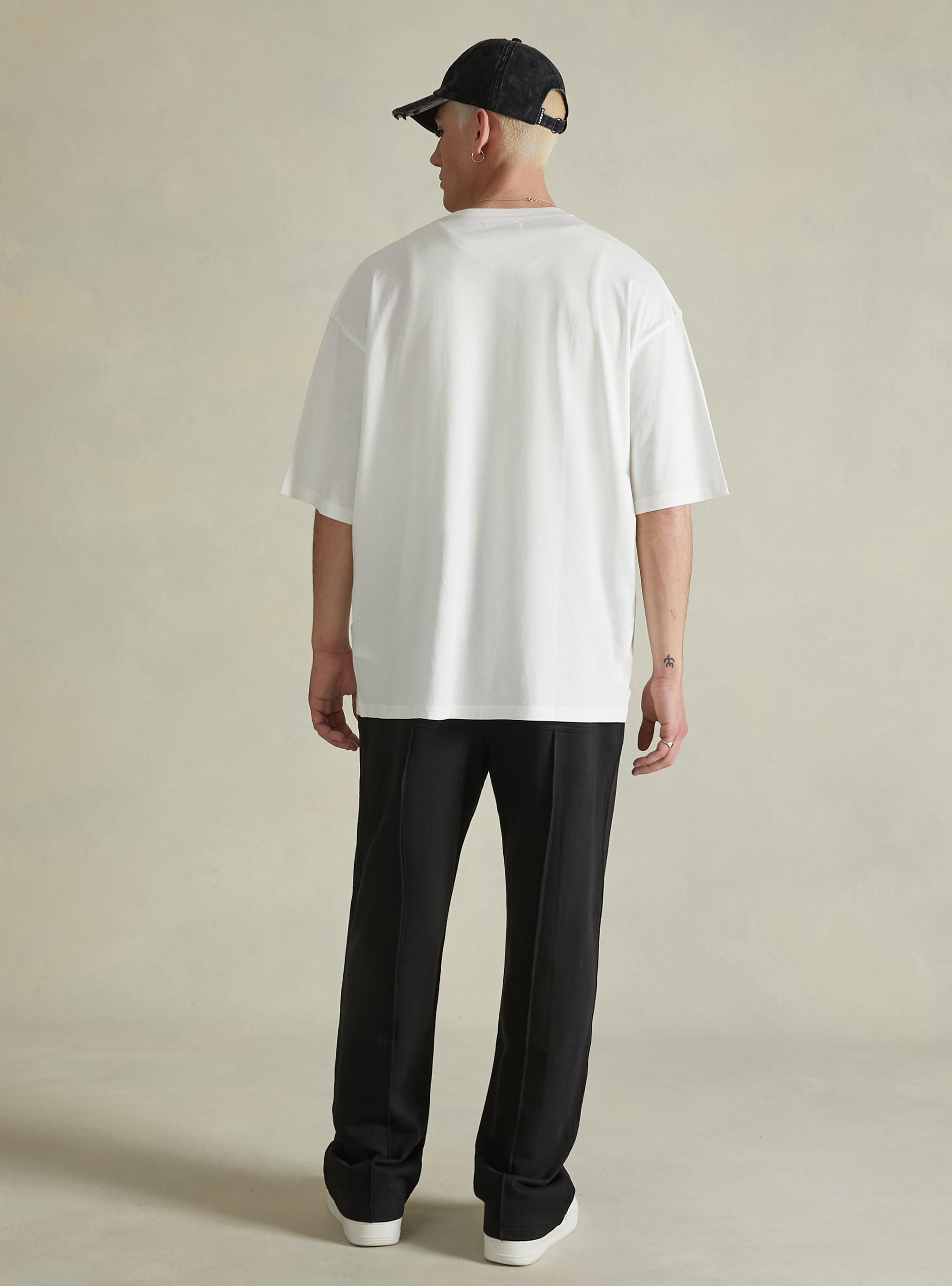 T-shirt oversize avec impression d'entraineur, WH1 OFF WHITE