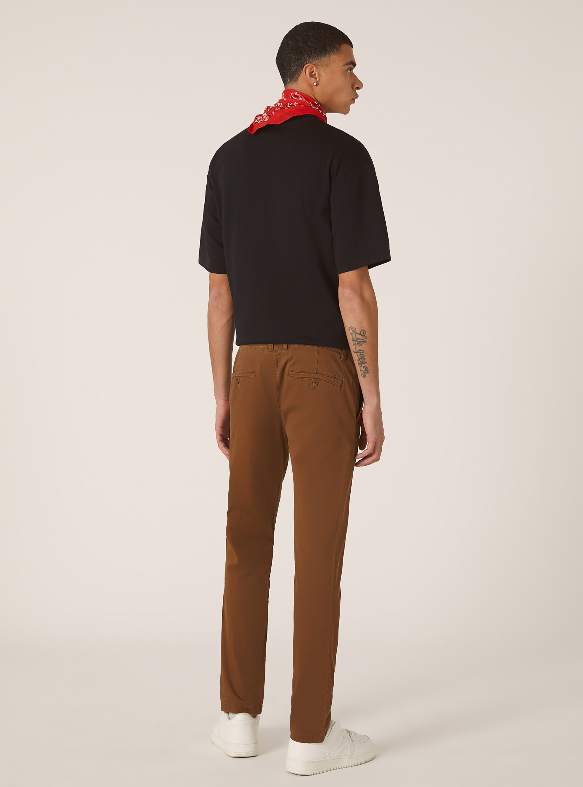 Skinny fit stretch twill chinos, BR2 BROWN MEDIUM