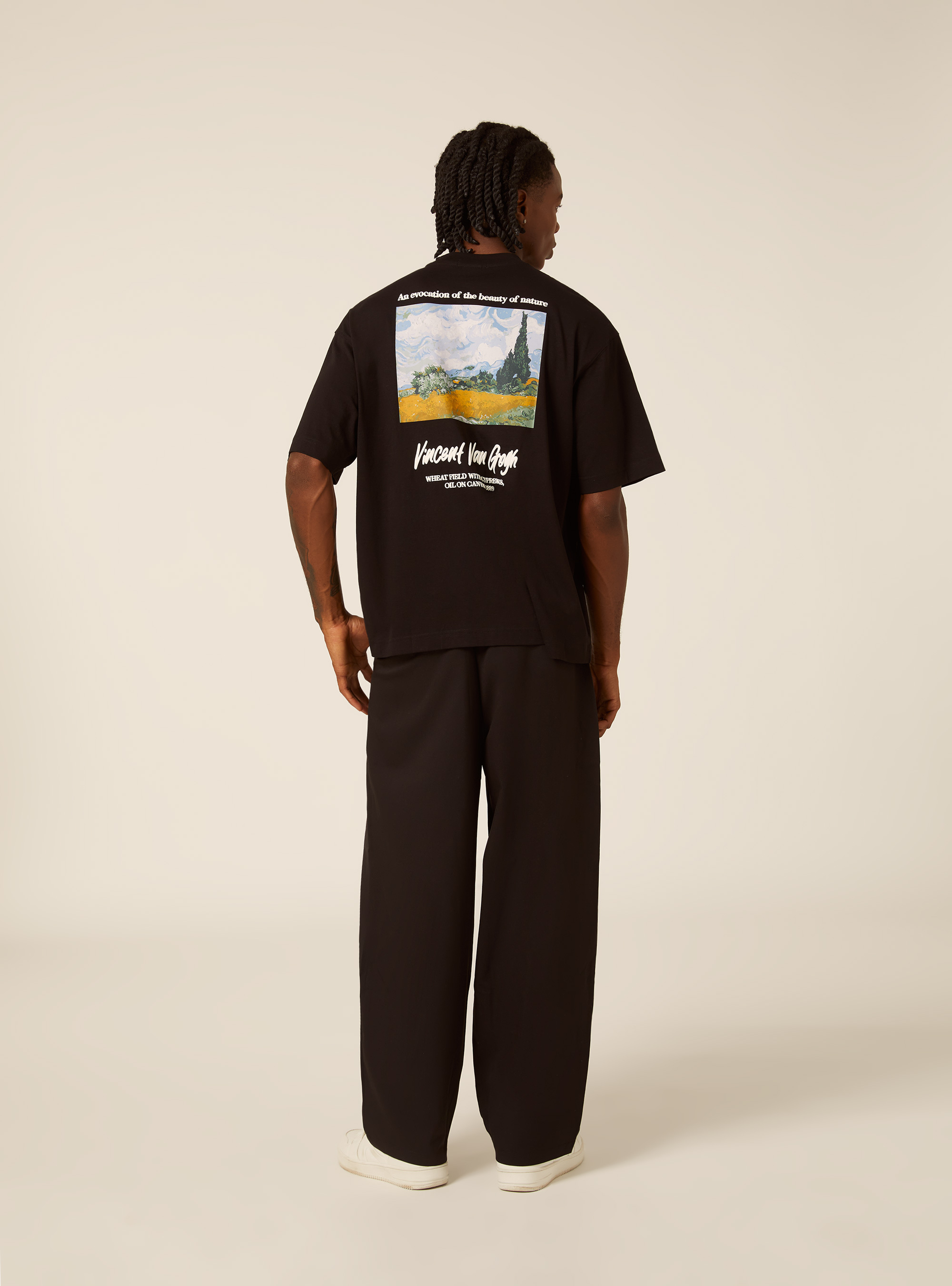 Van Gogh oversized t-shirt / ALCOTT, BK1 BLACK