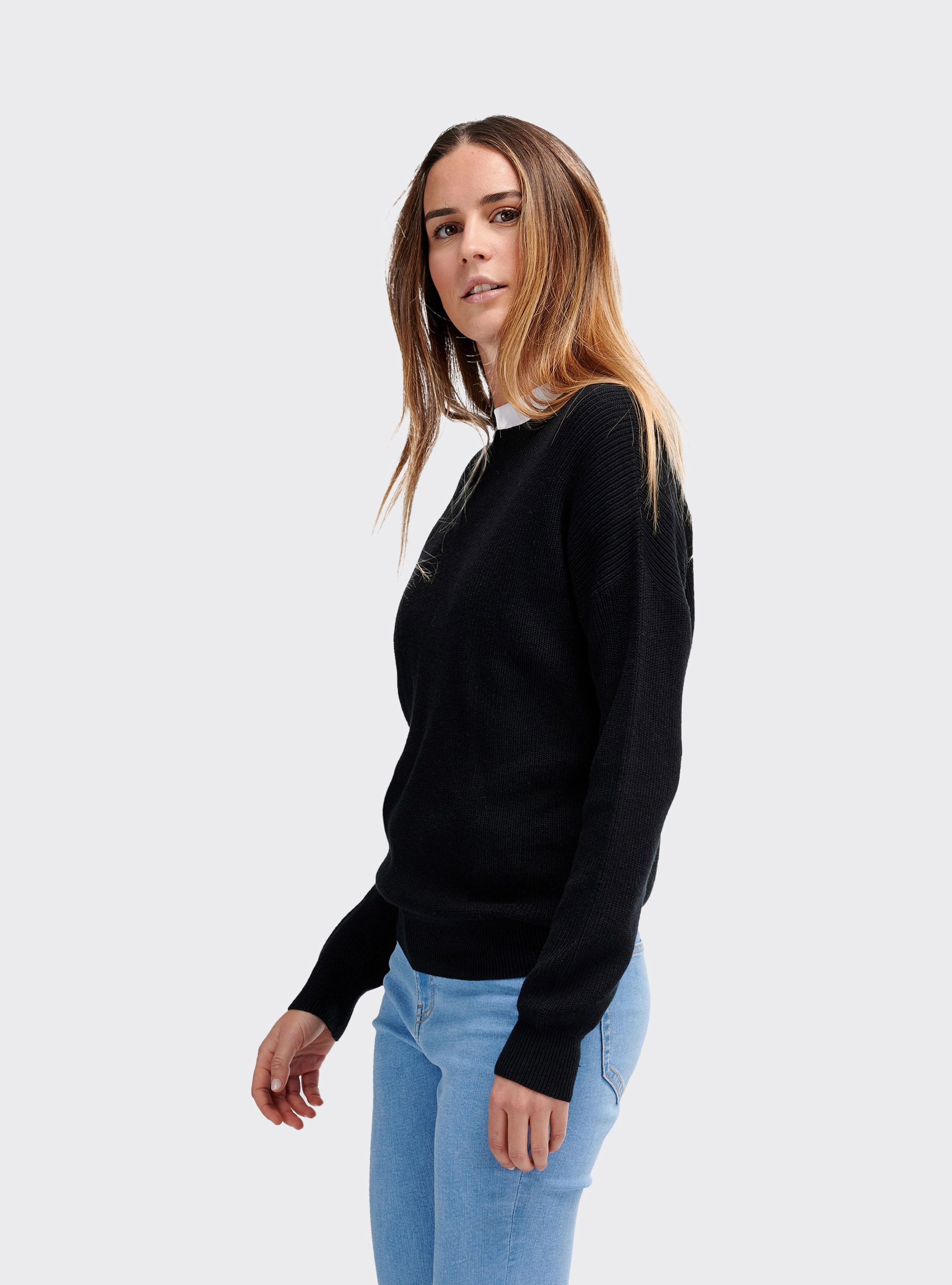 Pullover comfort fit, C101 BLACK