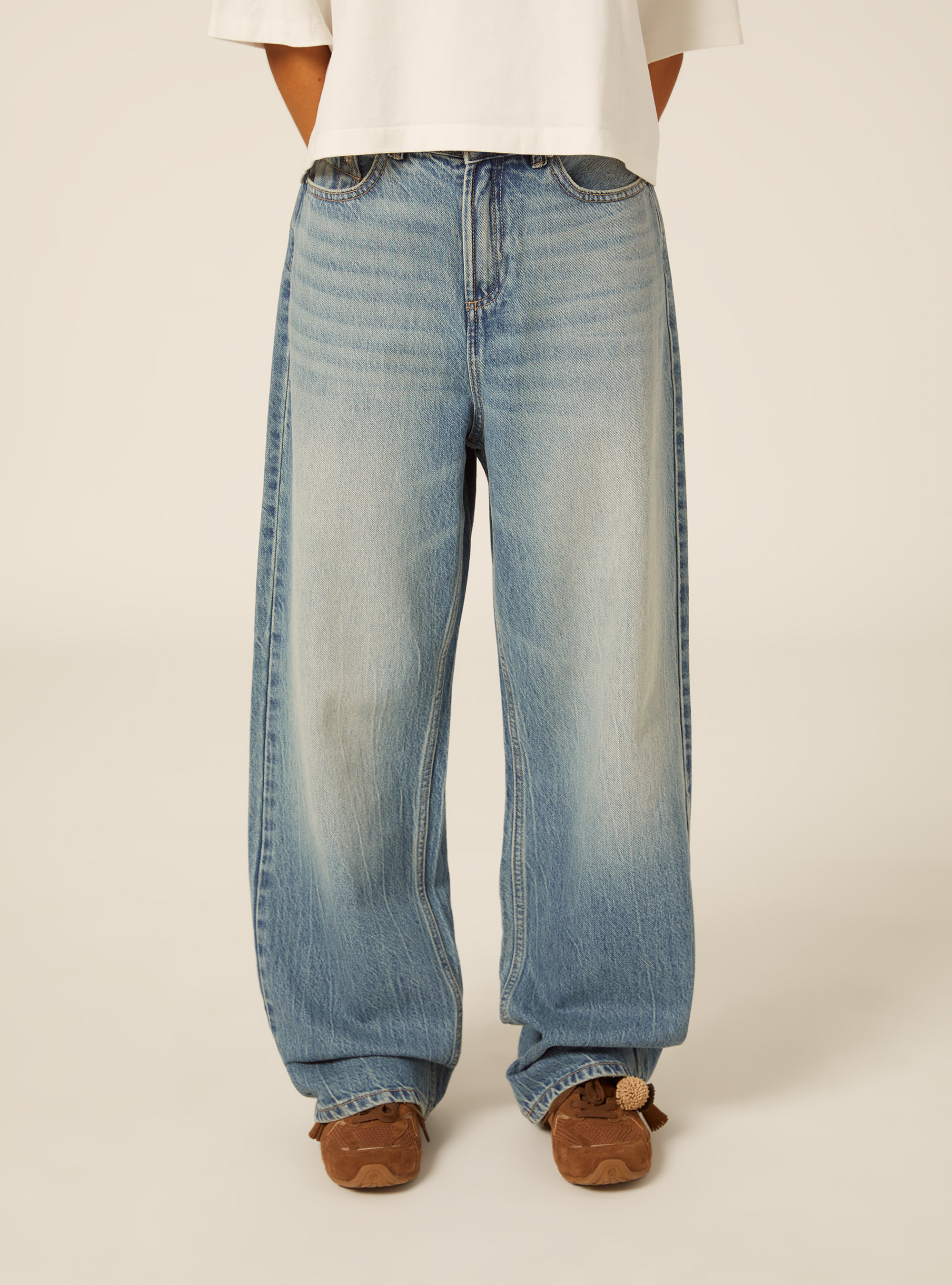 Wide leg jeans, D006 AZURE