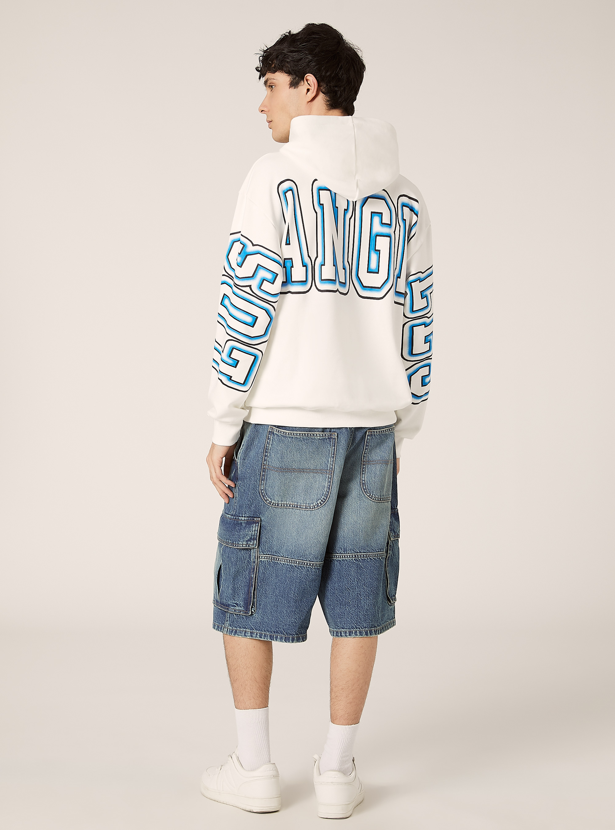 Hoodie mit Aufdruck, WH2 WHITE