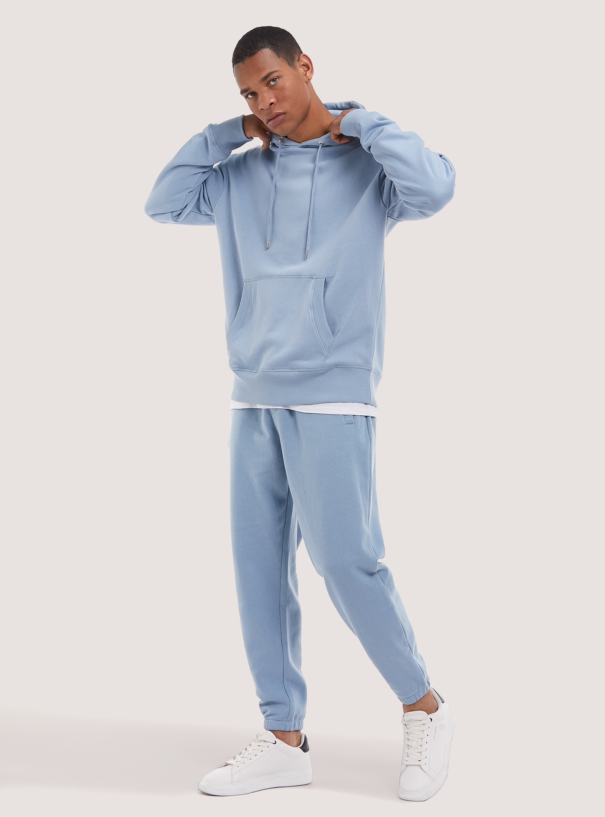 Sudadera con capucha y bolsillo, AZ2 AZZURRE MEDIUM