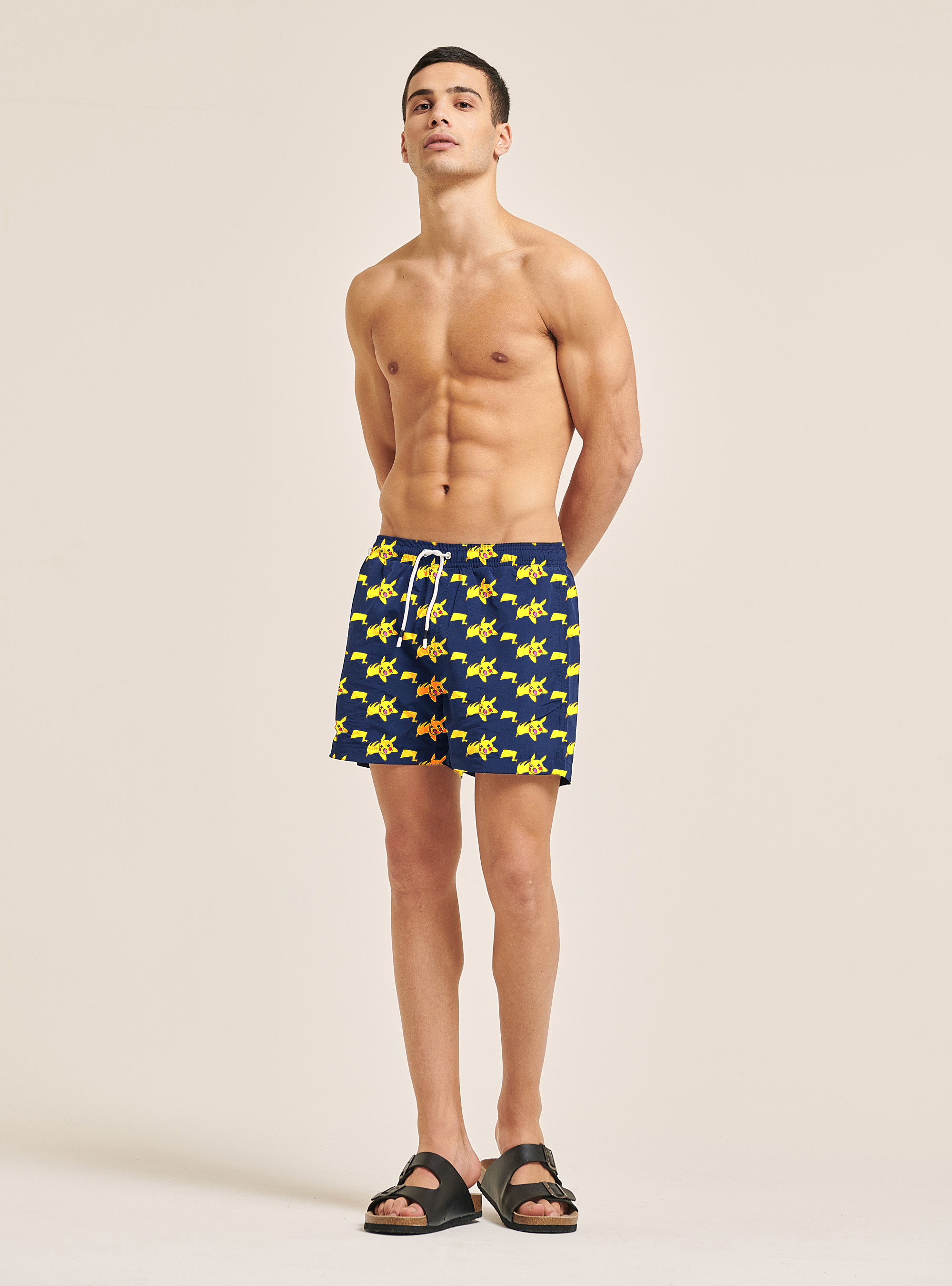 Swimming costume with Pok&eacute;mon x Alcott all over print, YELLOW