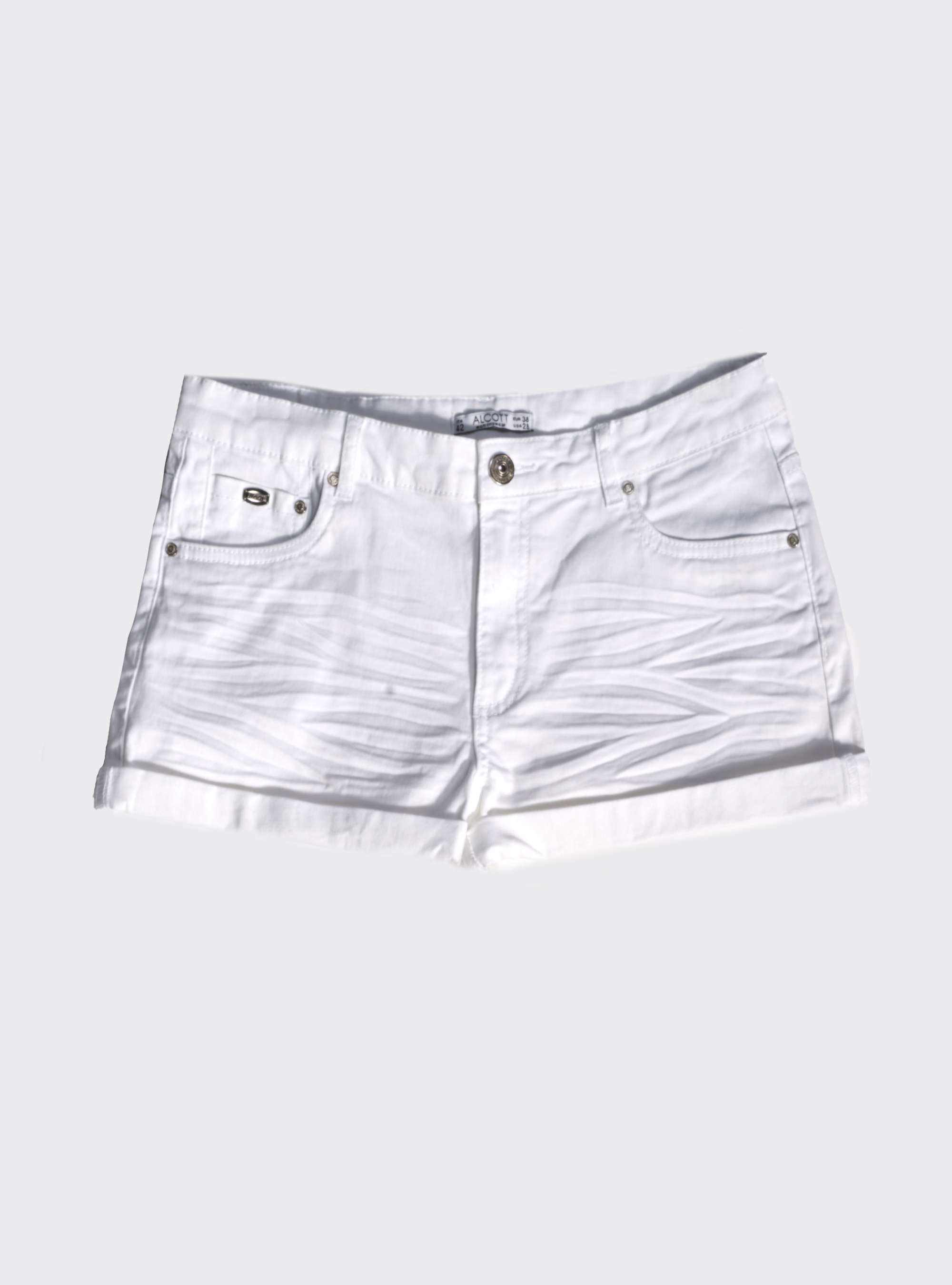 Shorts avec revers, C099 WHITE