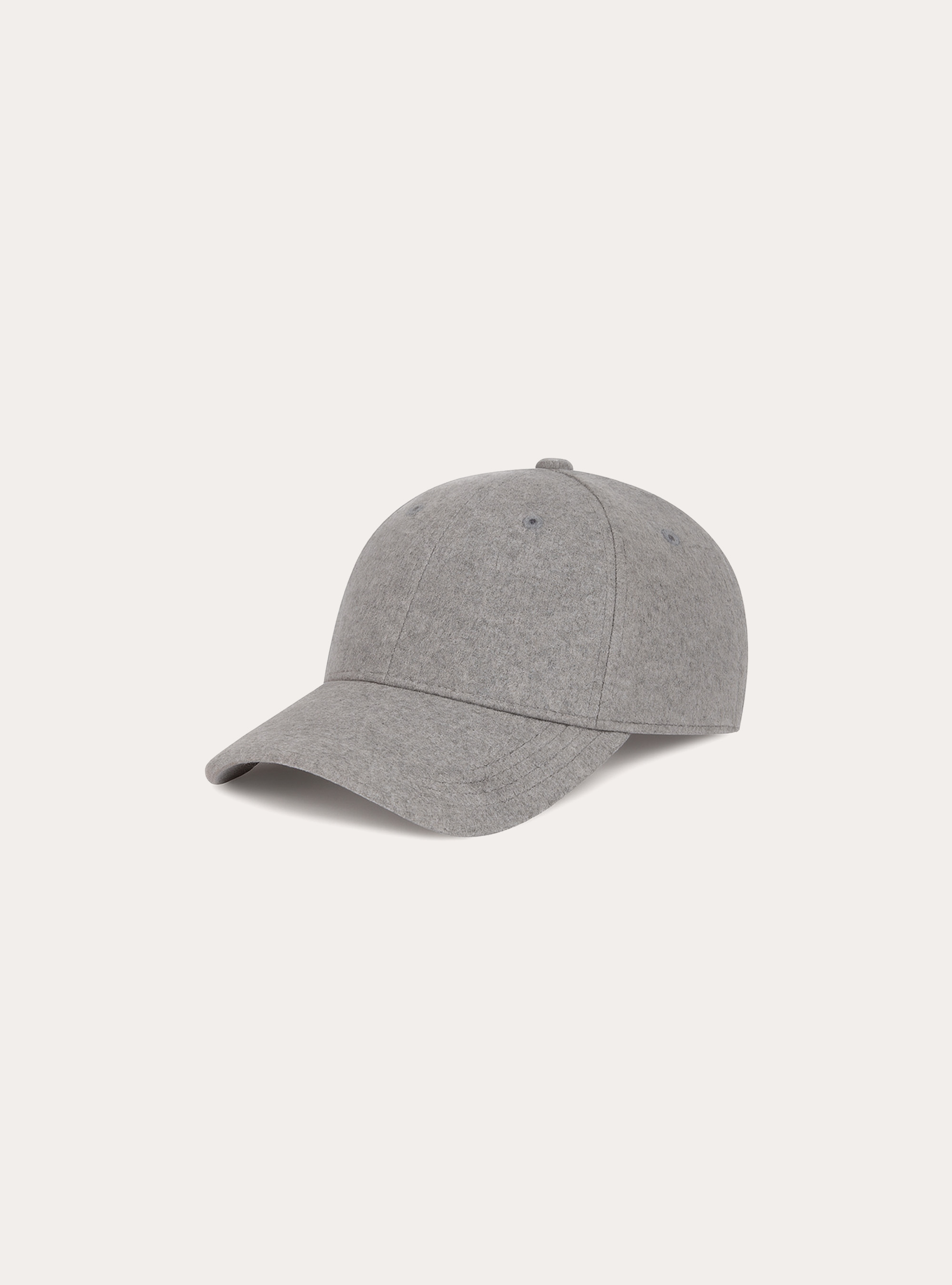 Cappello con visiera in misto lana, GY2 GREY MEDIUM