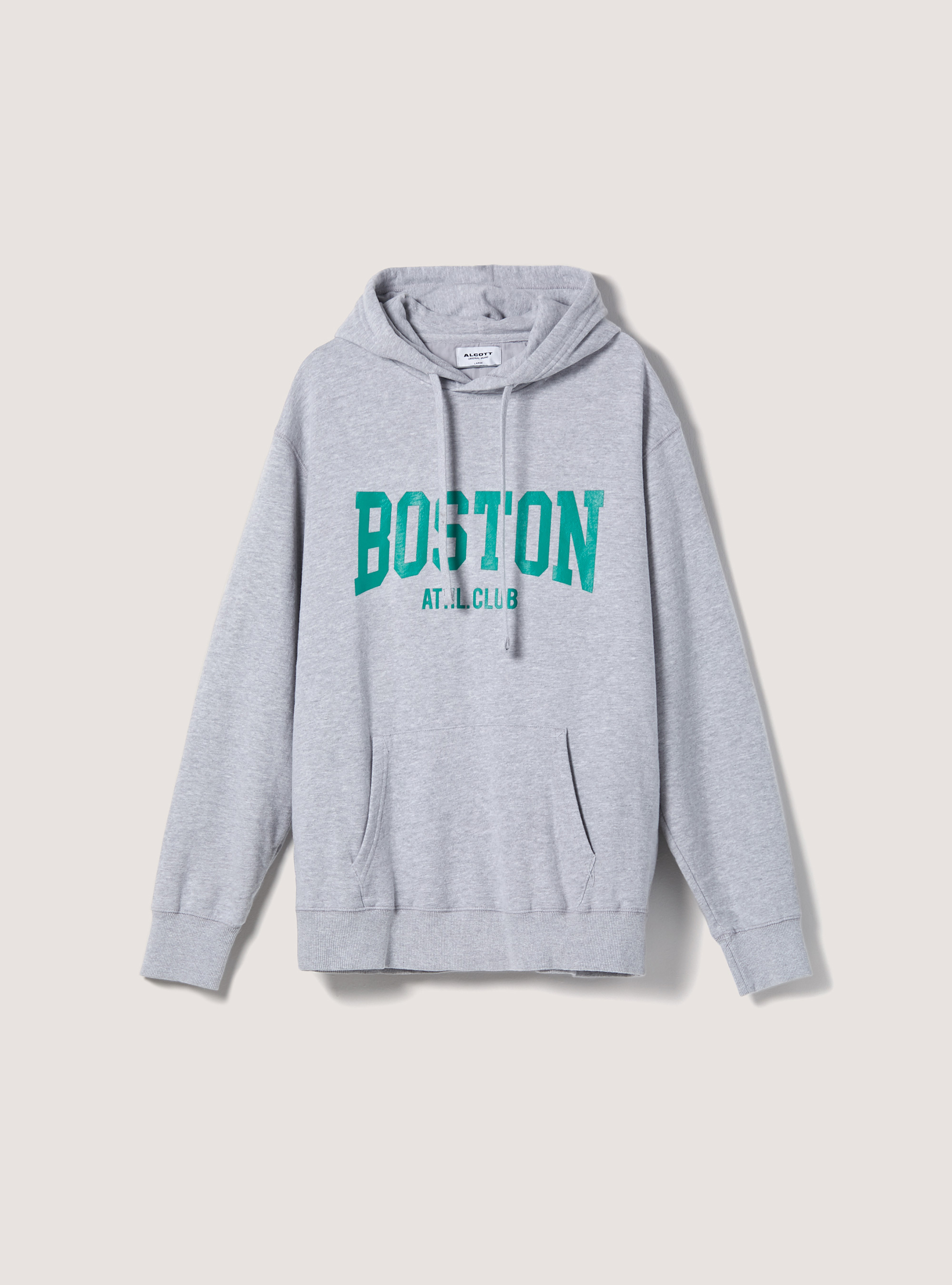 College Print Hoodie, MGY2 GREY MEL MEDIUM