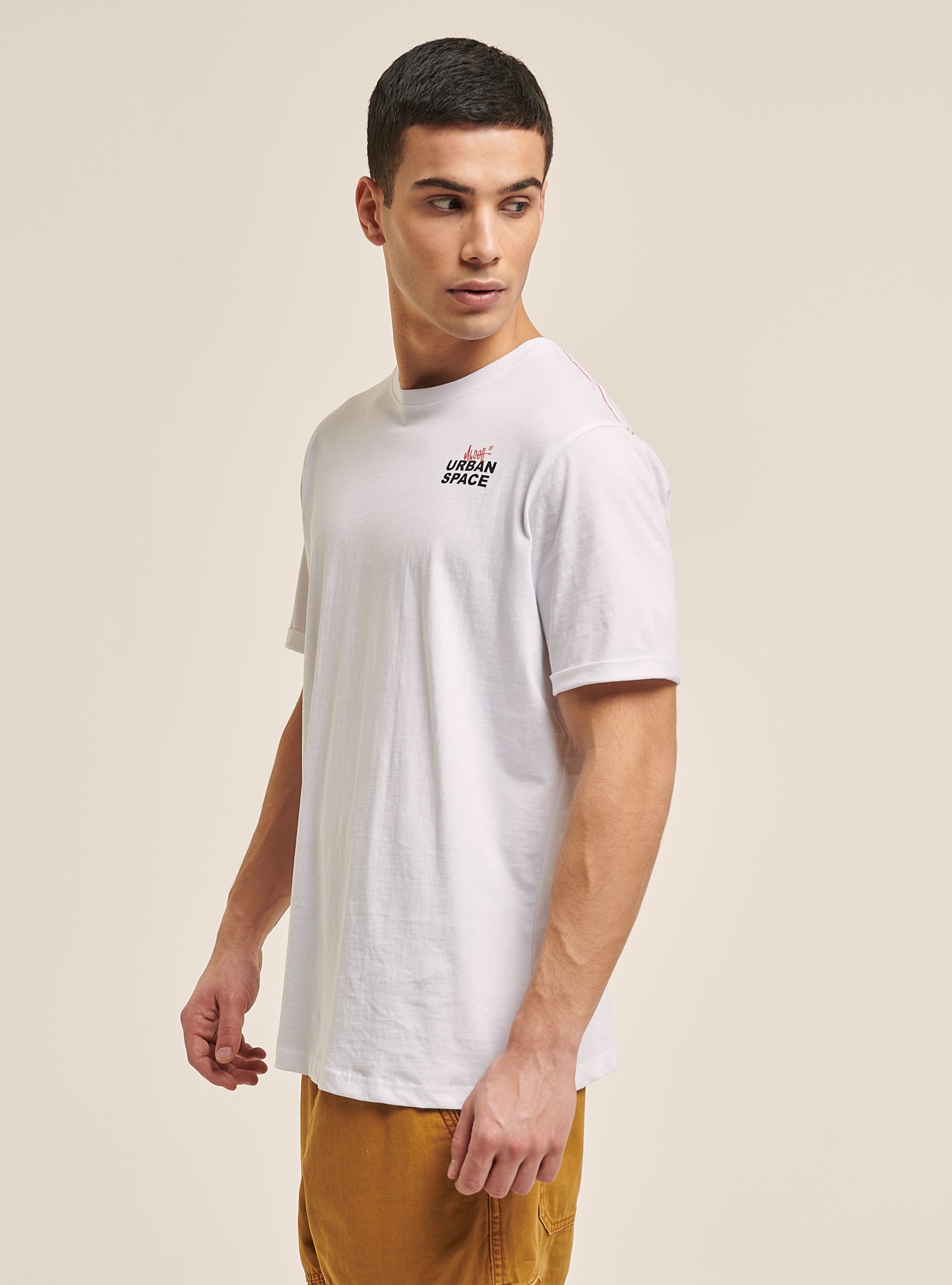 T-shirt avec impression graphique sur le devant et le dos, C099 WHITE