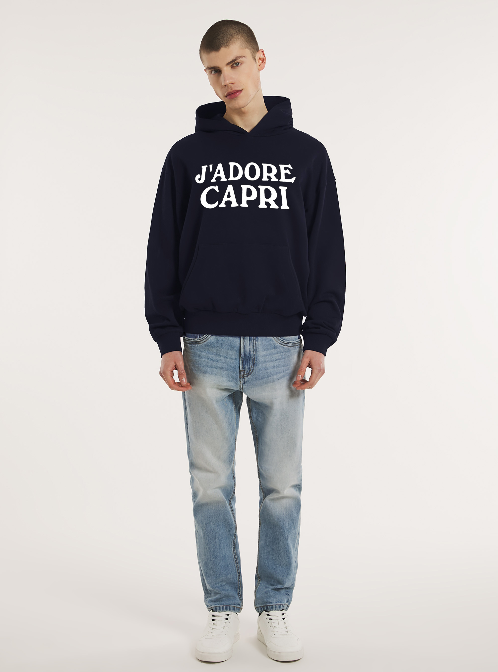 Sweatshirt in Boxy-Passform Capri Capsule Genderless, NA1 NAVY DARK