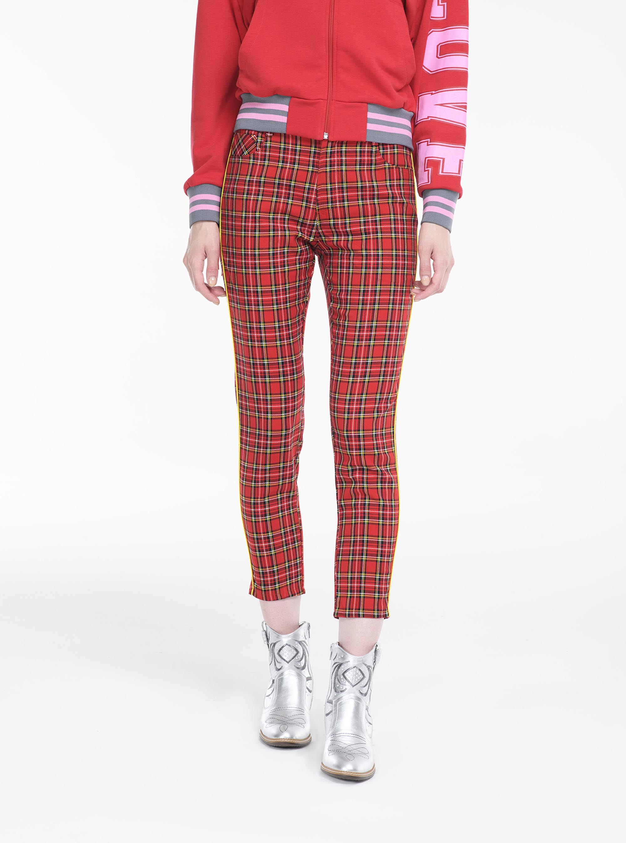 Pantalone fantasia  tartan, RED