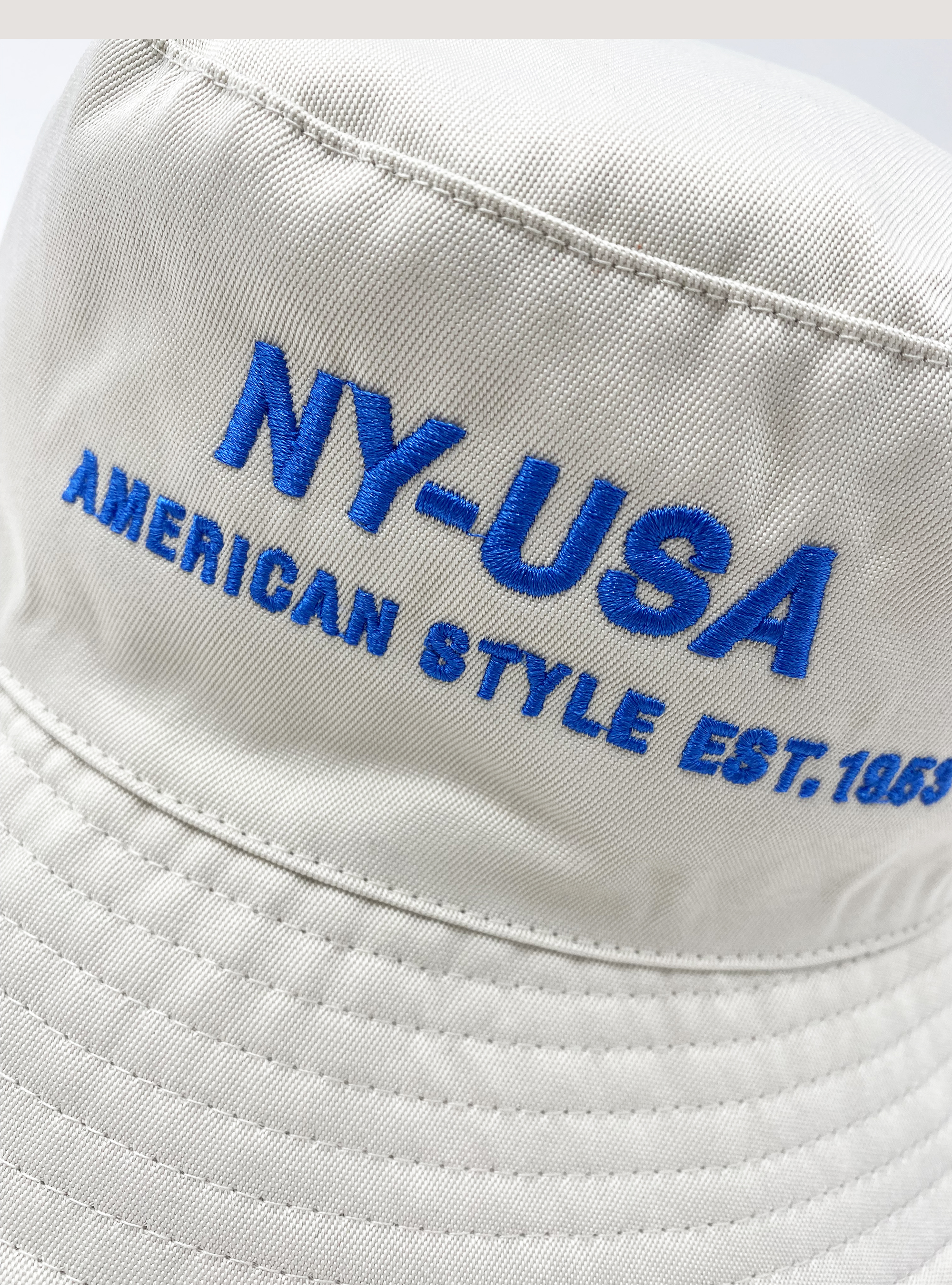 Cappello pescatore con ricamo, WHITE