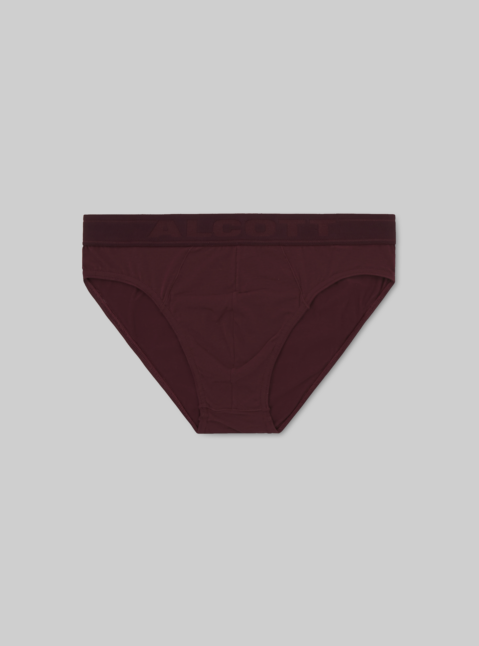 Slip en coton extensible avec logo, BO1 BORDEAUX DARK