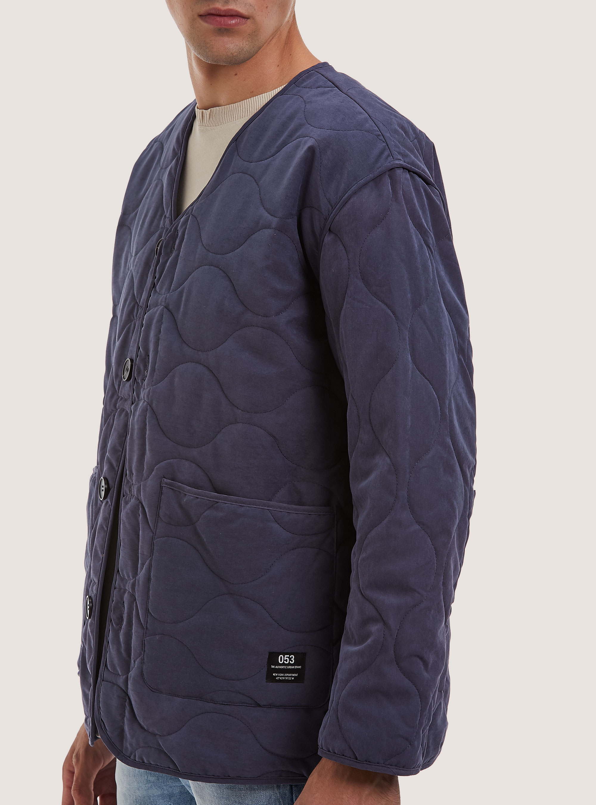 Quilted jacket with recycled padding, NA2 NAVY MEDIUM