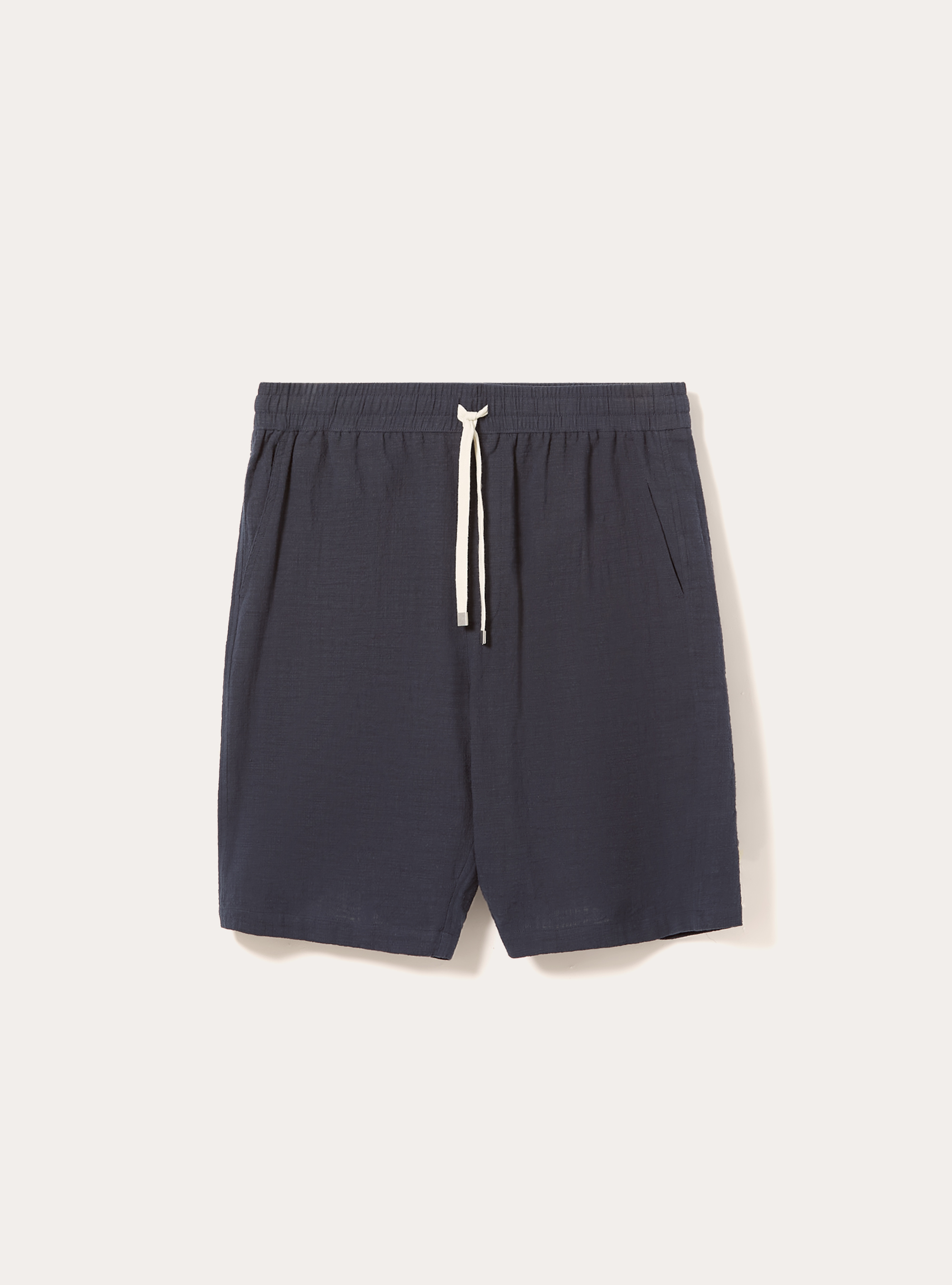 Bermuda en coton avec taille &eacute;lastiqu&eacute;e, NA2 NAVY MEDIUM