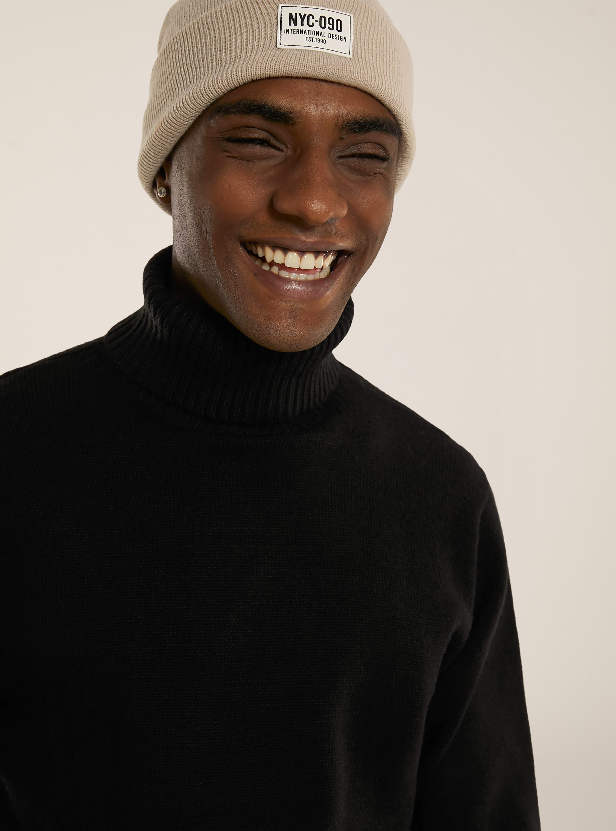 Maglione collo alto, BK1 BLACK