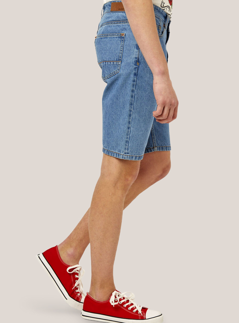 Bermuda in denim slim fit, BLU