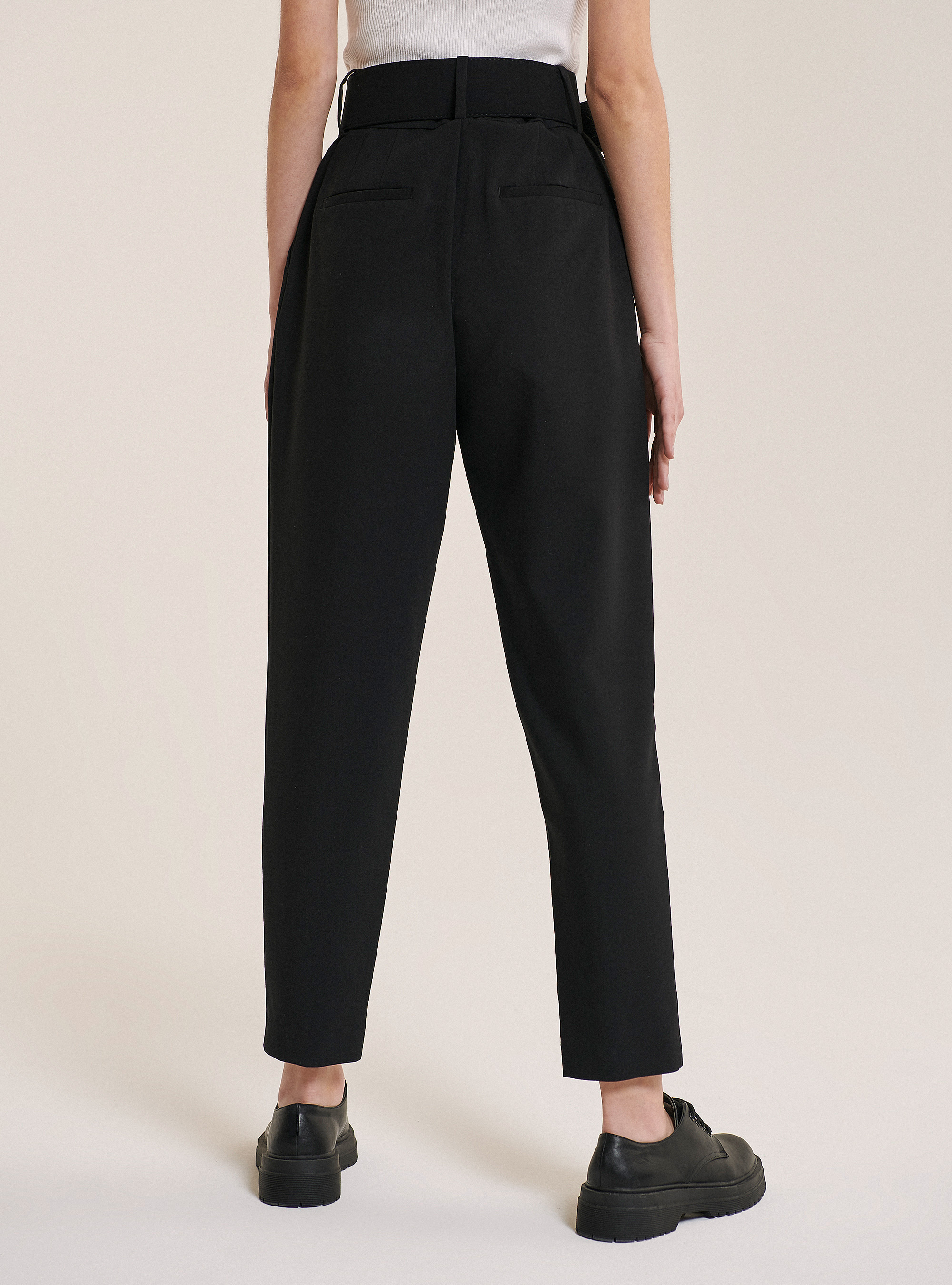 Formal trousers with pinces, BLACK