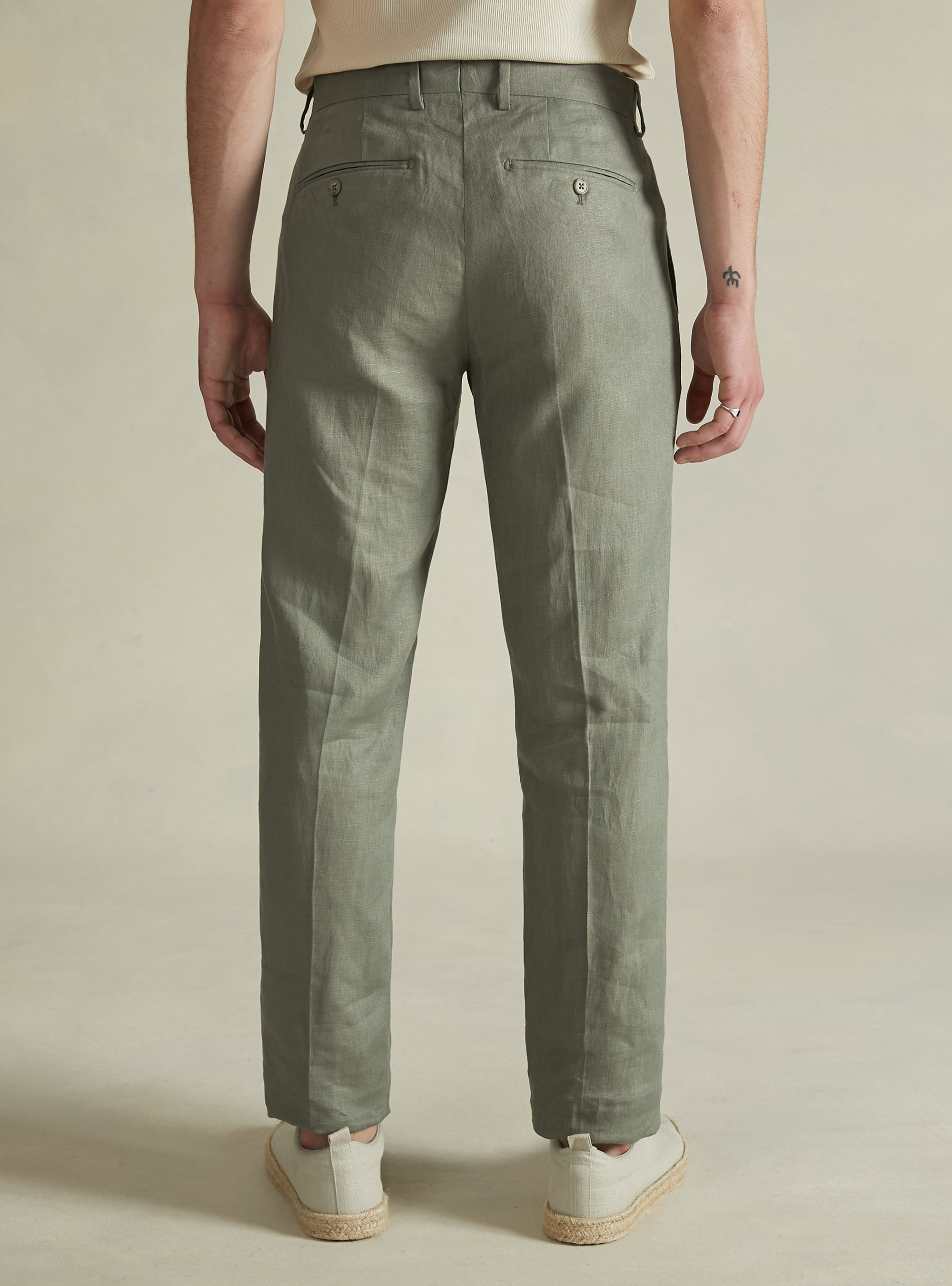 Pantalon en lin pur, KY2 KAKY MEDIUM