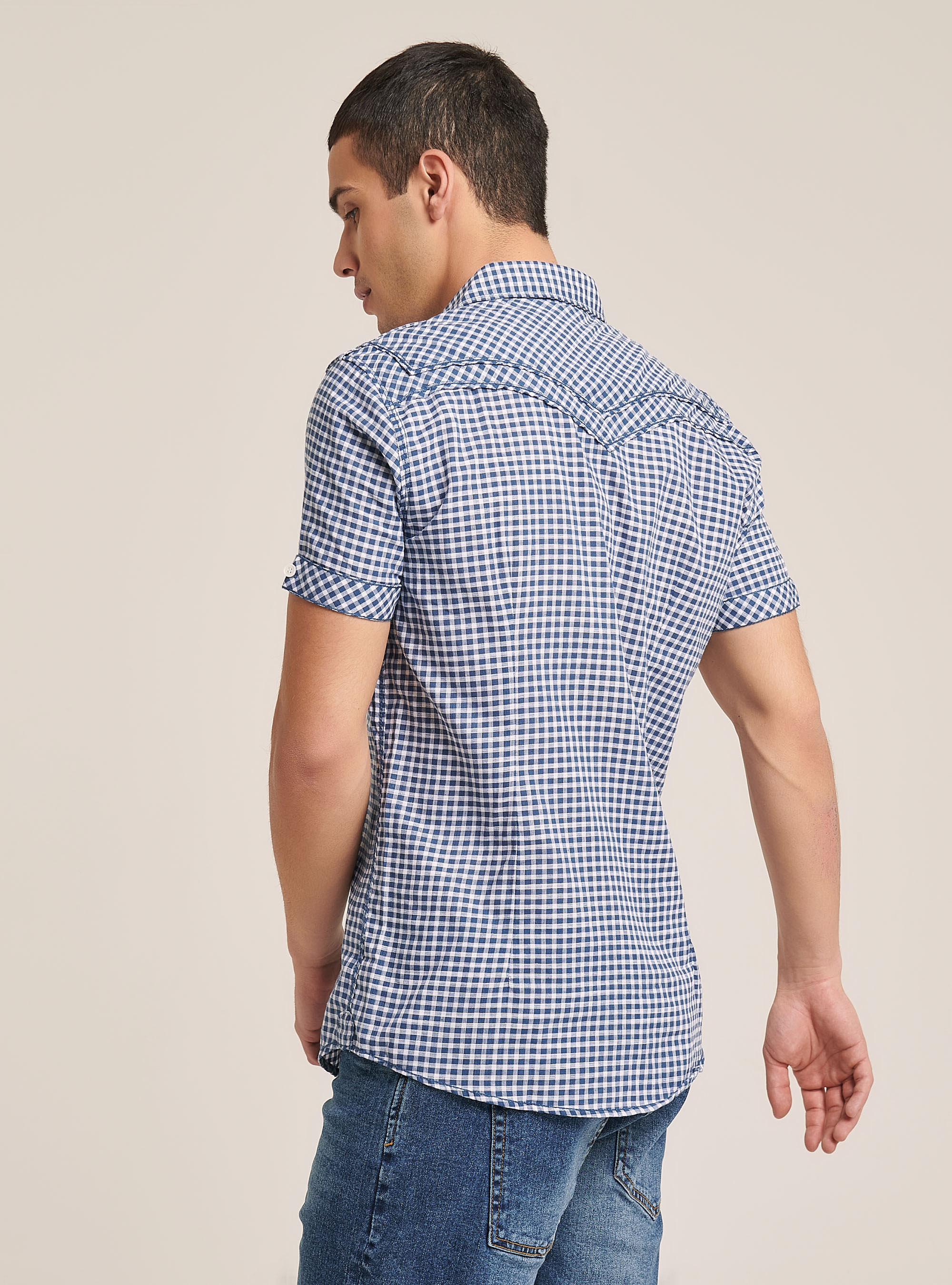 Shirt with short sleeves, WHITE