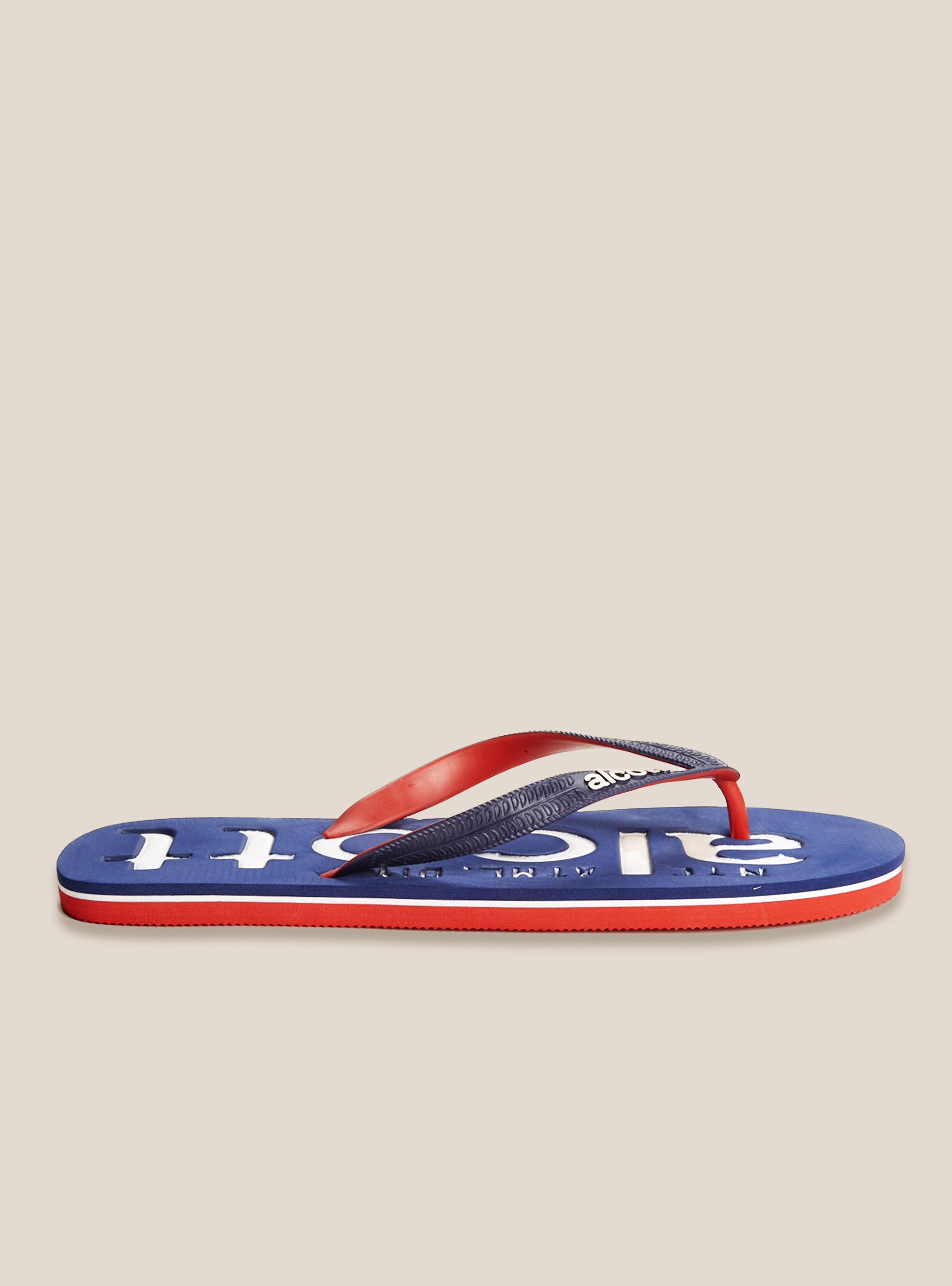 Flip-flops with logo, C0217 BLUE