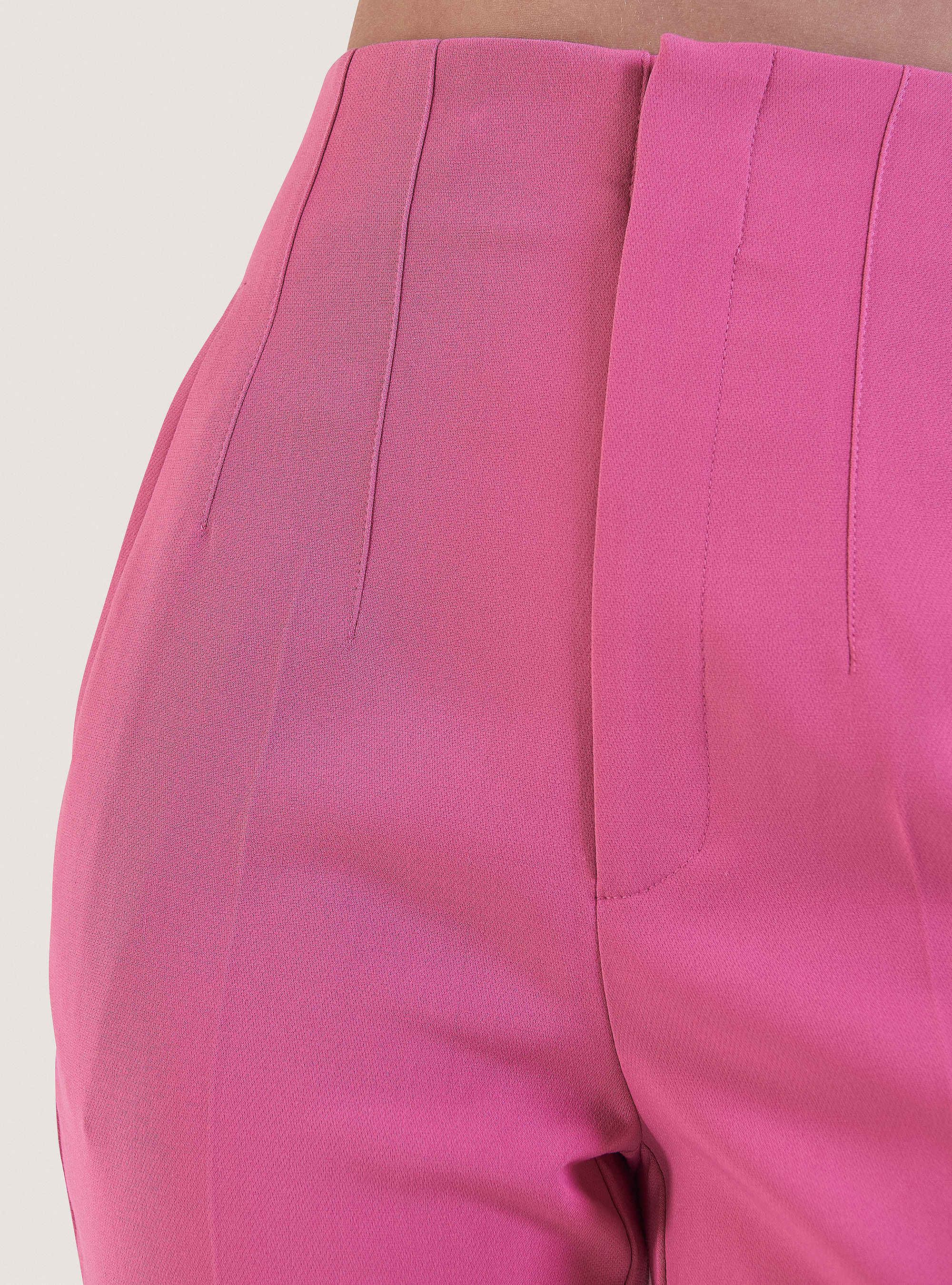 Plain-coloured trousers with darts, PK2 PINK MEDIUM