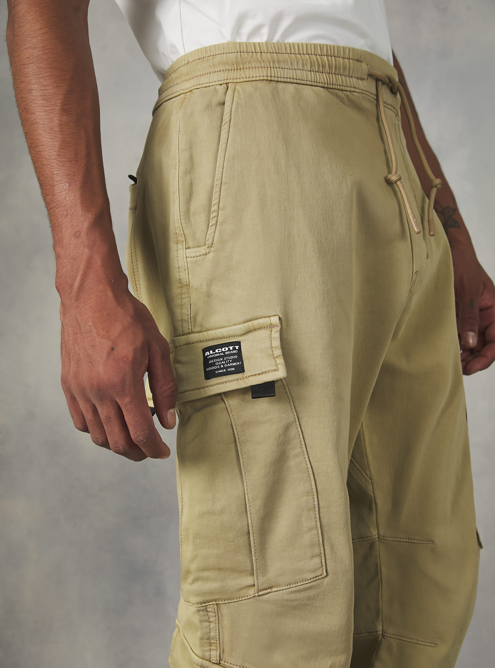 Pantalon de jogging avec grandes poches, BG2 BEIGE MEDIUM