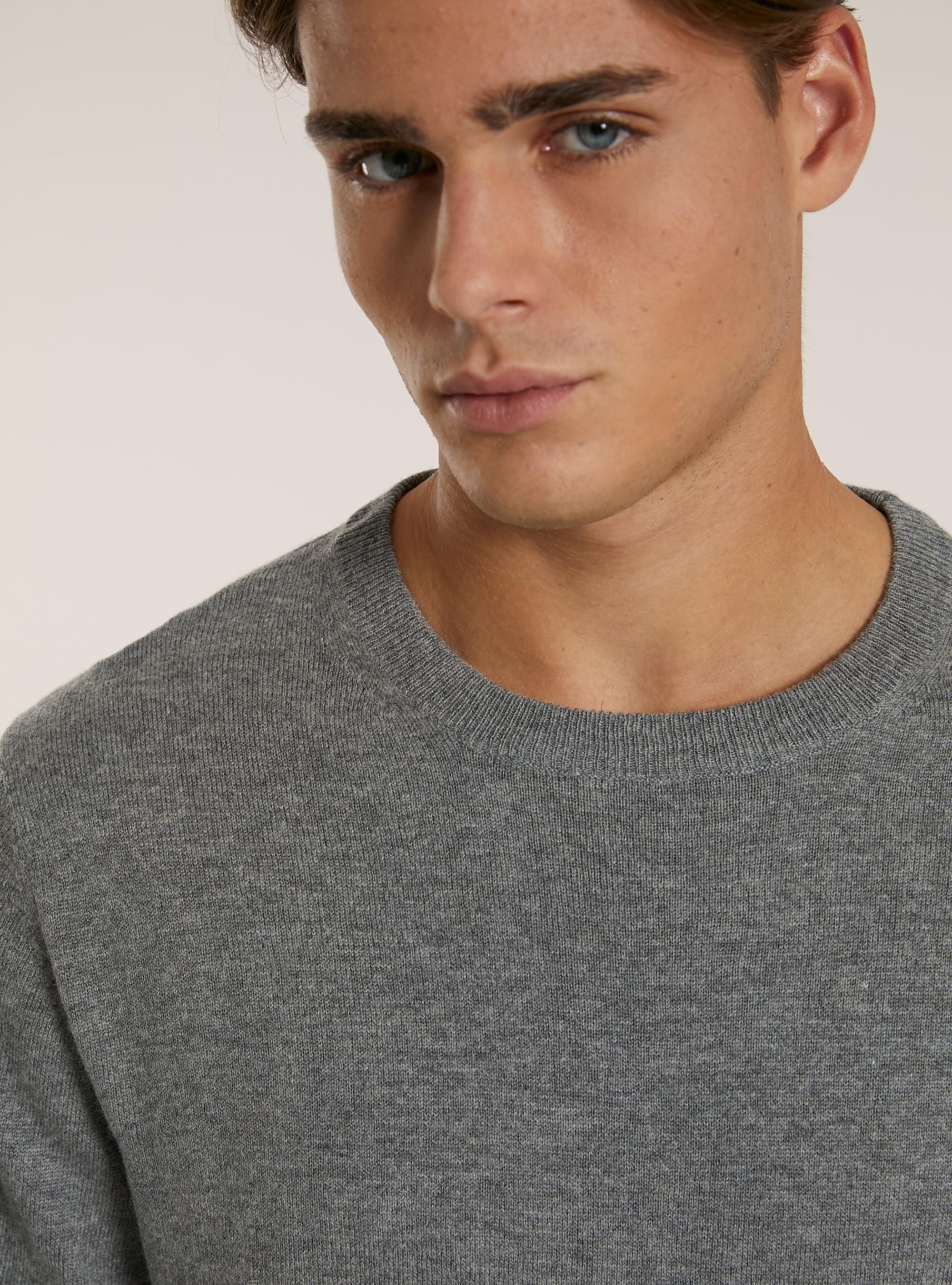 Cashmere-blend pullover, MGY1 GREY MEL DARK