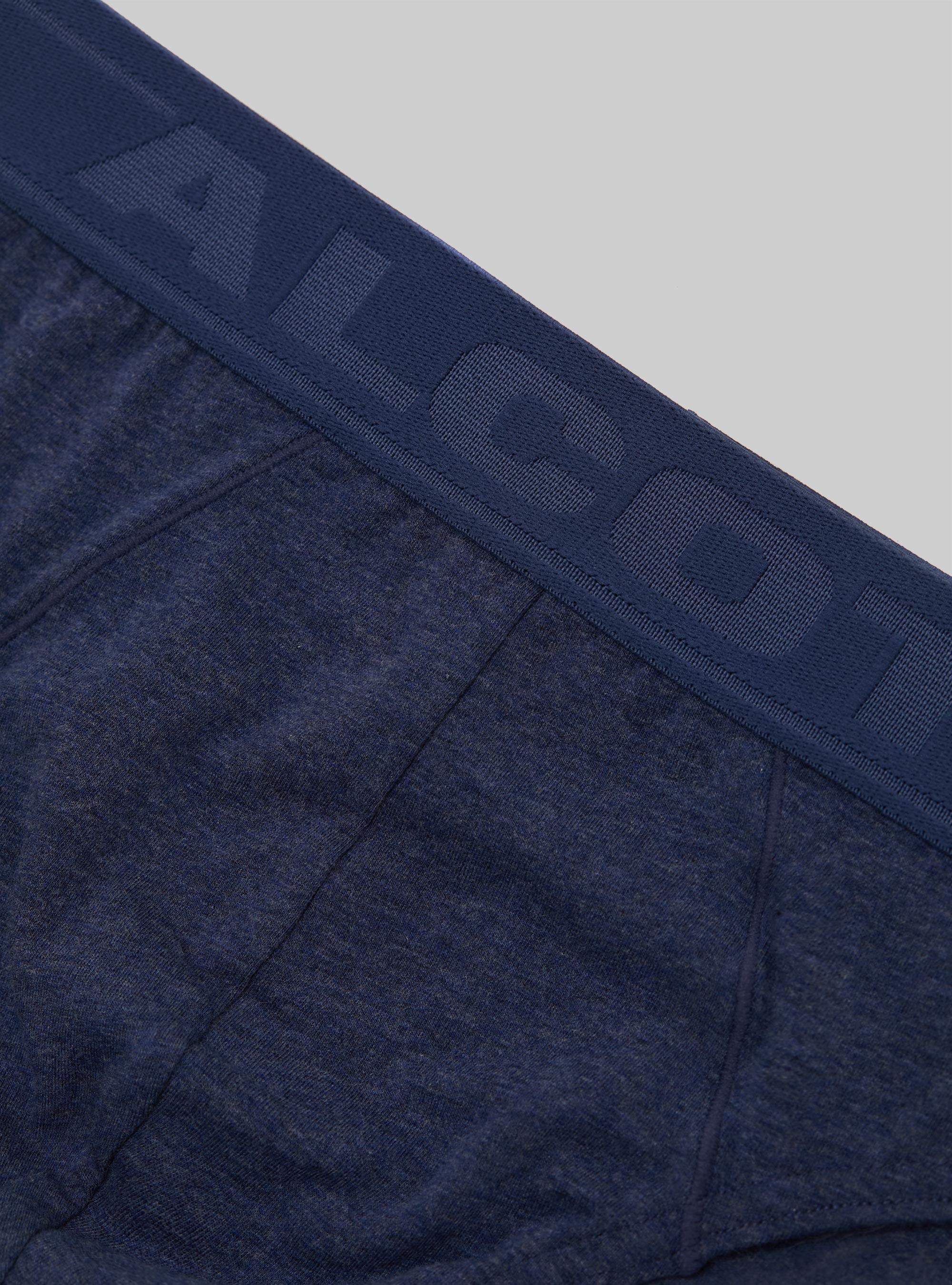 Slip in cotone elasticizzato con logo, MBL2 BLUE MEL MED