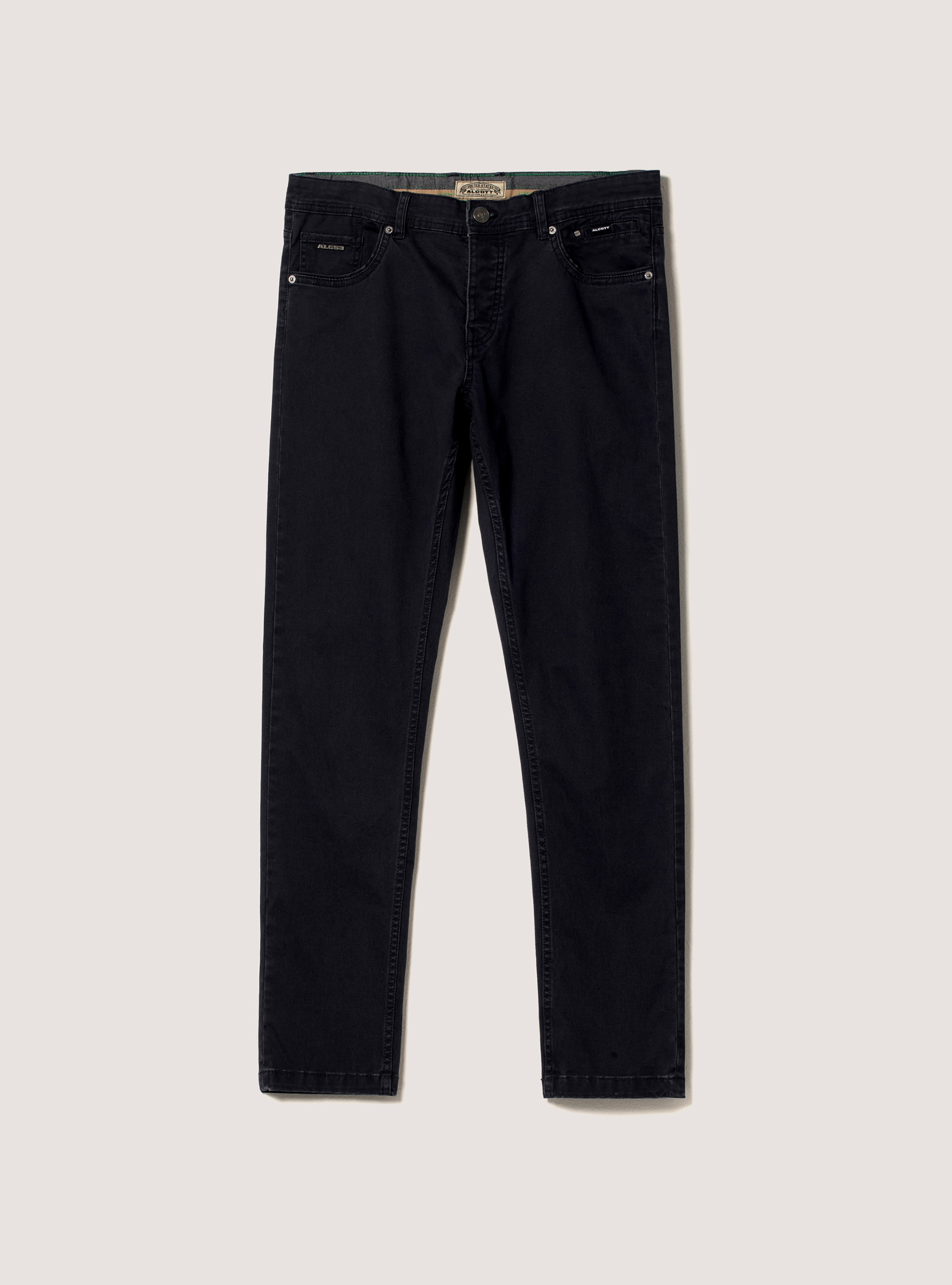 Recycled cotton skinny fit trousers, NA2 NAVY MEDIUM