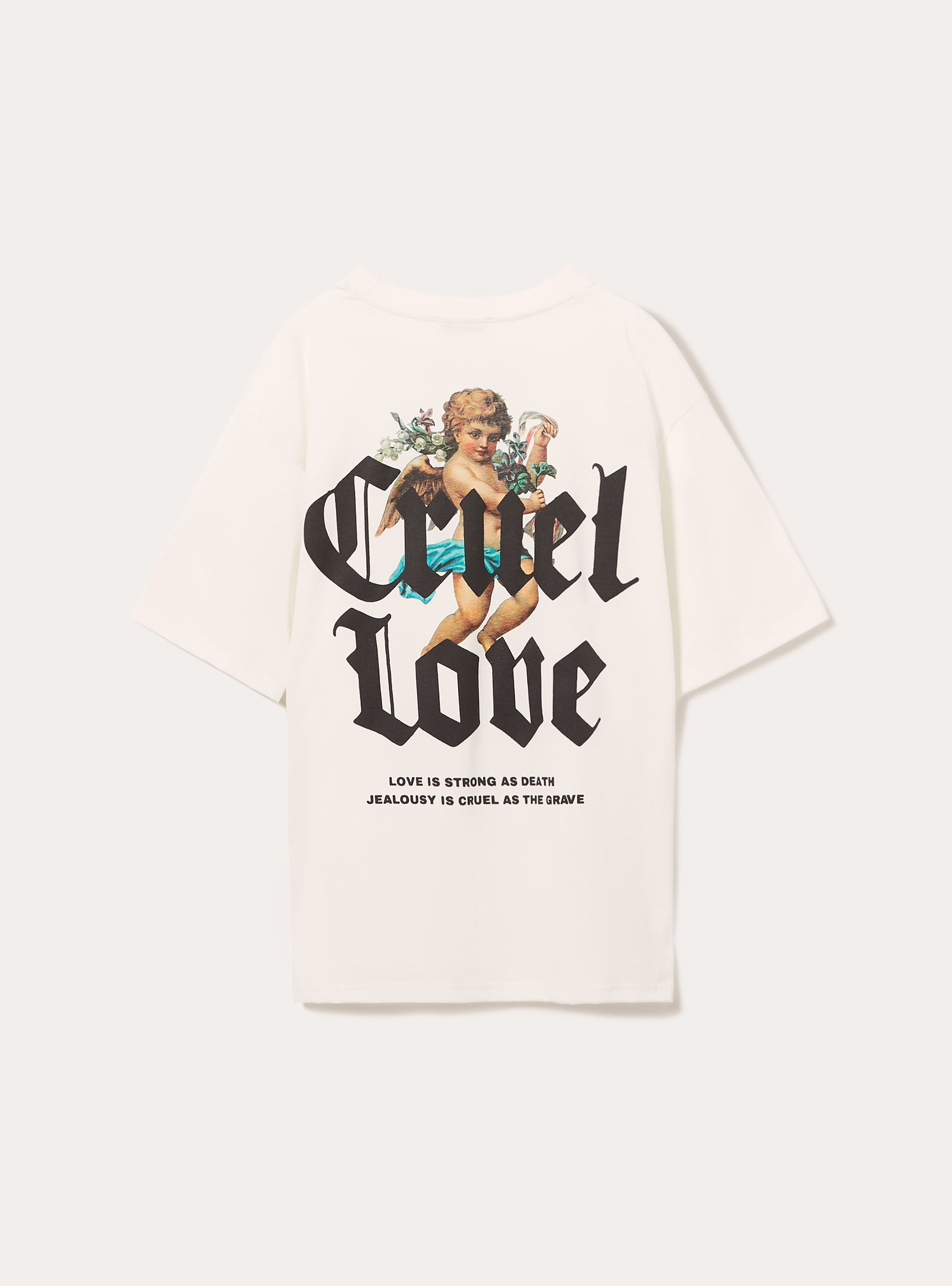 Camiseta boxy fit con estampado, WH2 WHITE