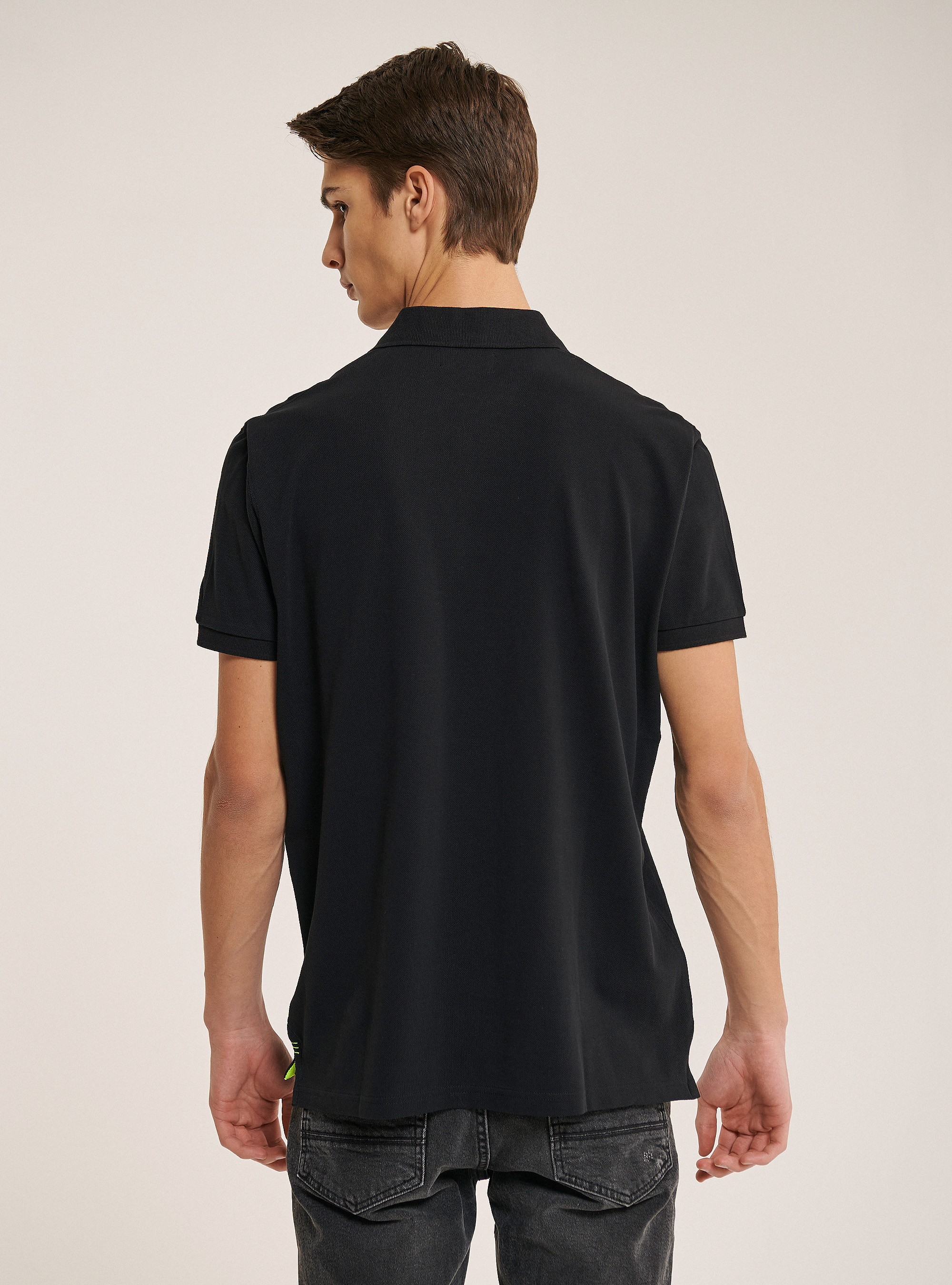 Polo shirt basic, BLACK