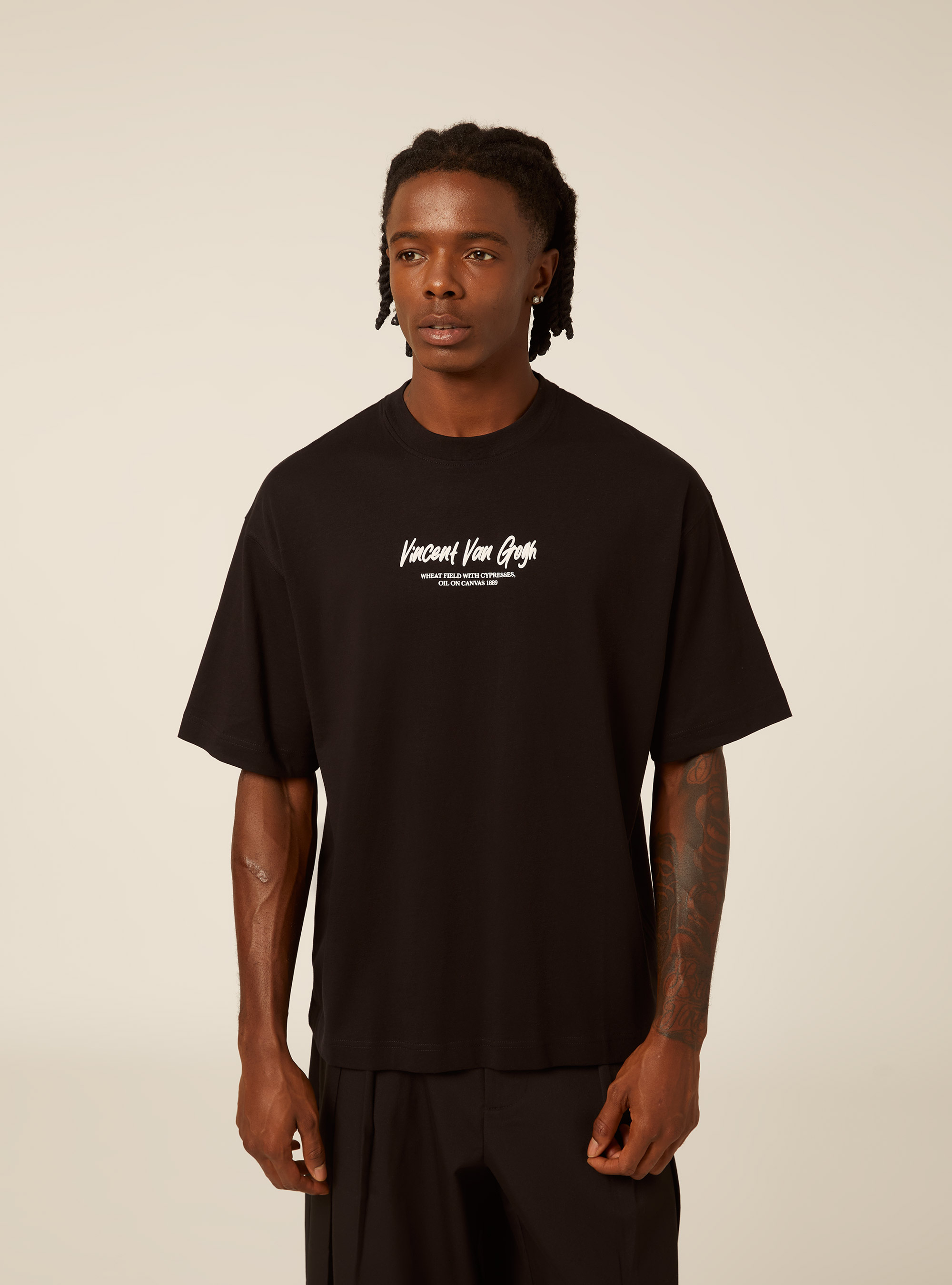 Van Gogh oversized t-shirt / ALCOTT, BK1 BLACK