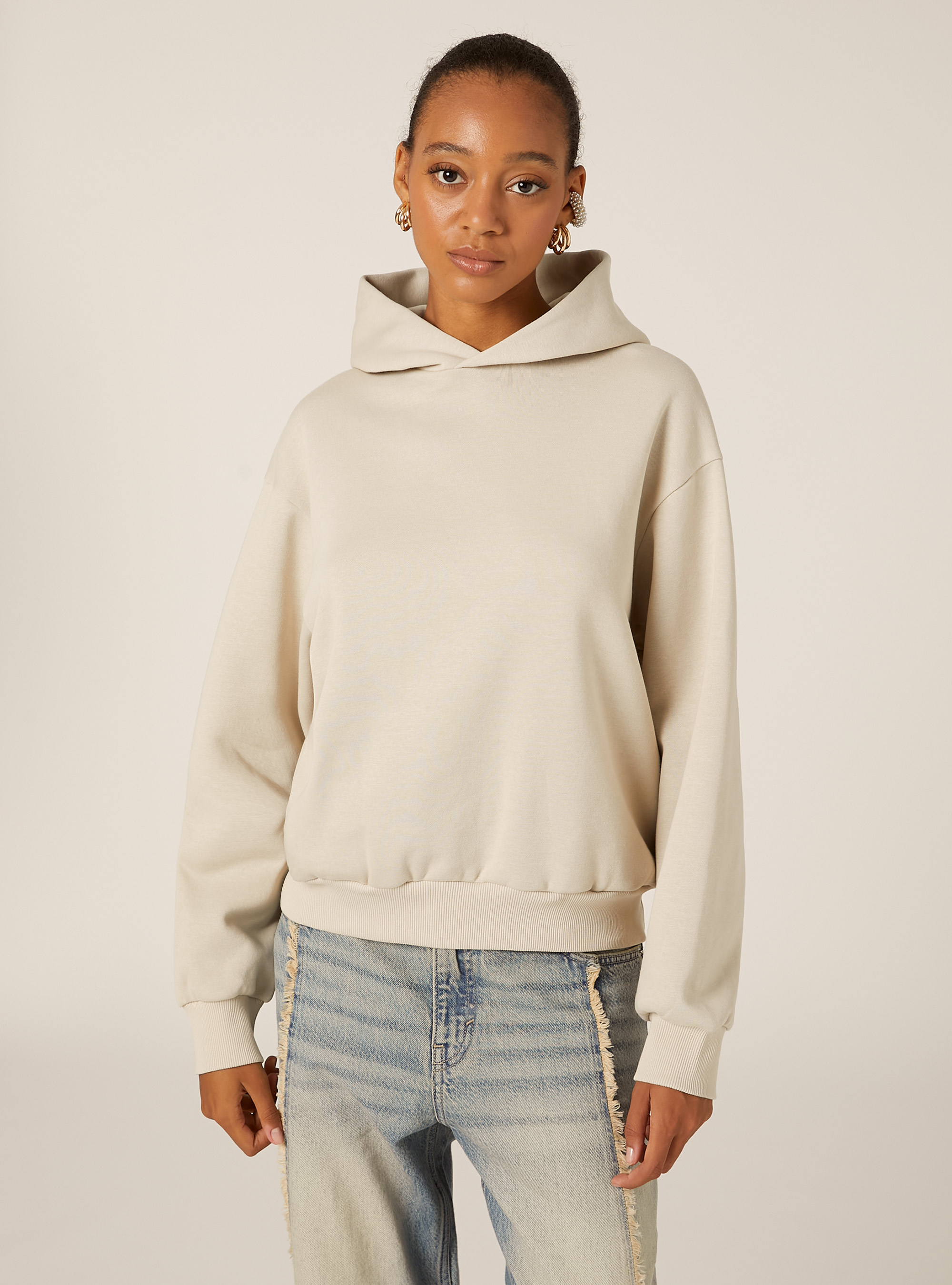 Felpa boxy over fit, BG3 BEIGE LIGHT