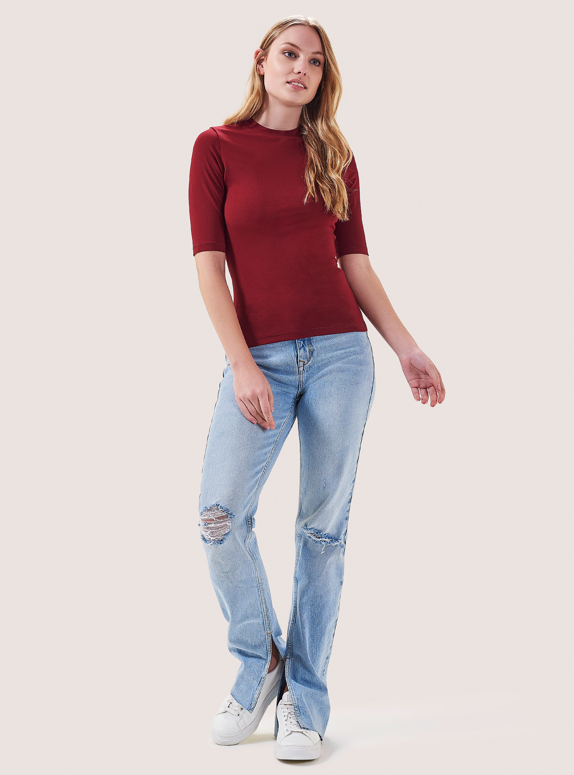 Maglietta slim fit, C3320 RED