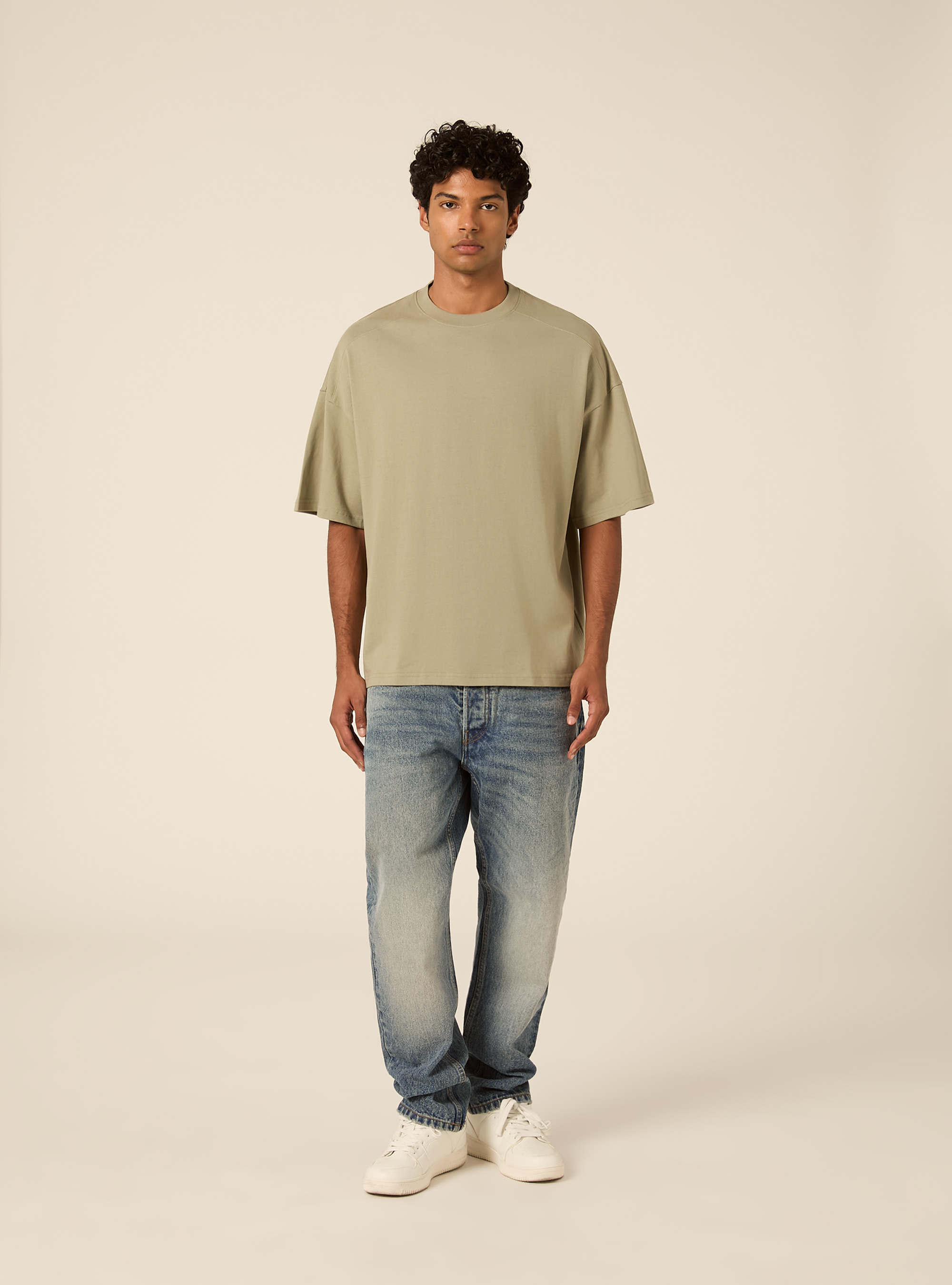 T-shirt coupe boxy &agrave; manches courtes et &eacute;paules tombantes, KY3 KAKY LIGHT