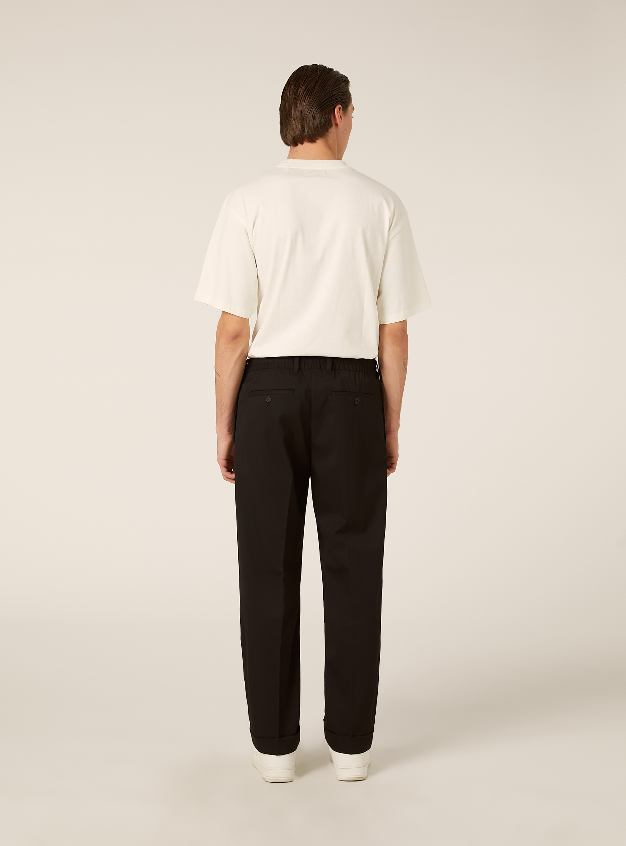 Klassische Hose aus Twill, BK1 BLACK