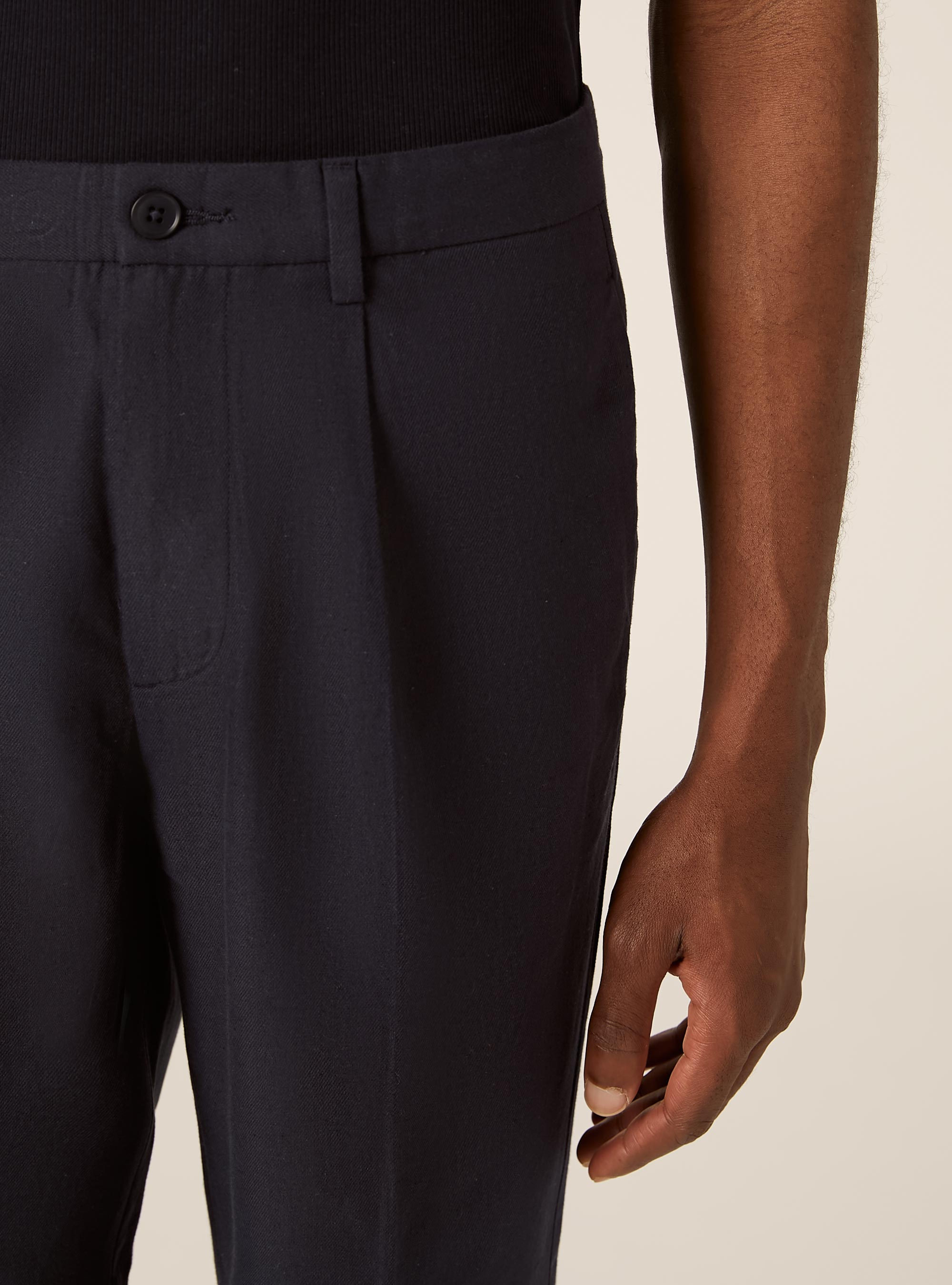 Lightweight Tailored Linen Blend Trousers, NA1 NAVY DARK