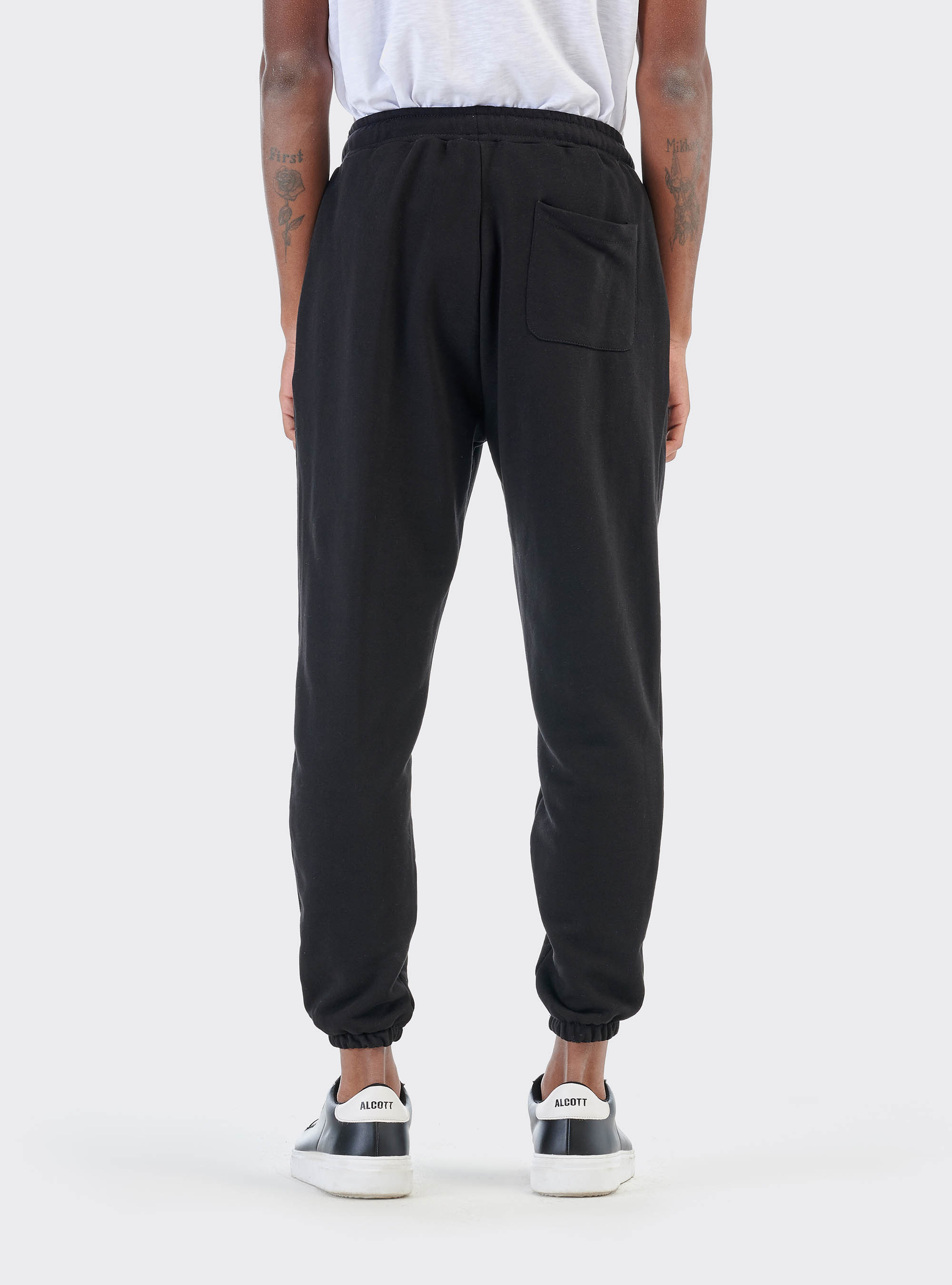 Basic fleece jogger, BLACK